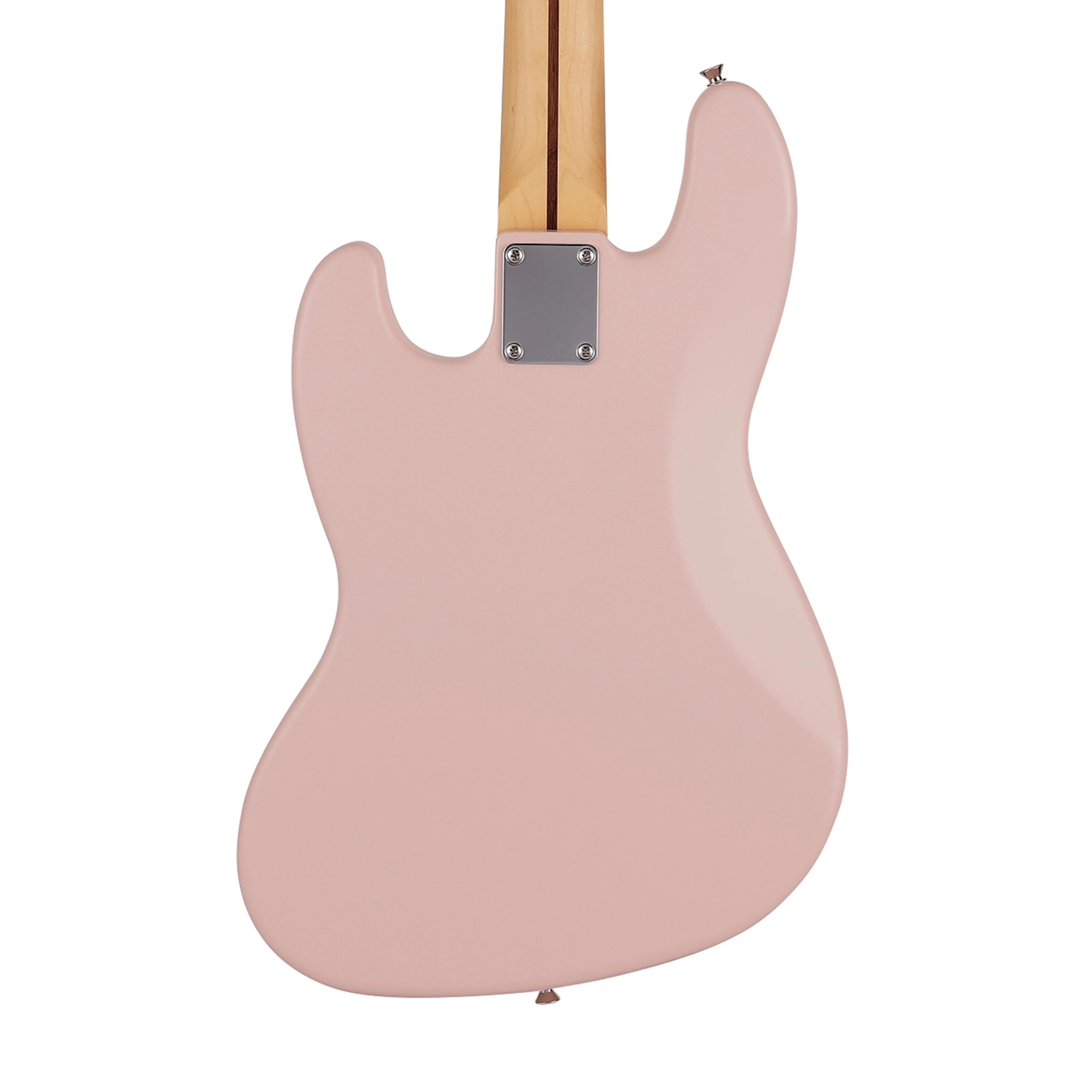 Fender Japan Junior Collection Jazz Bass Guitar, Maple FB, Satin Shell Pink - Image 4