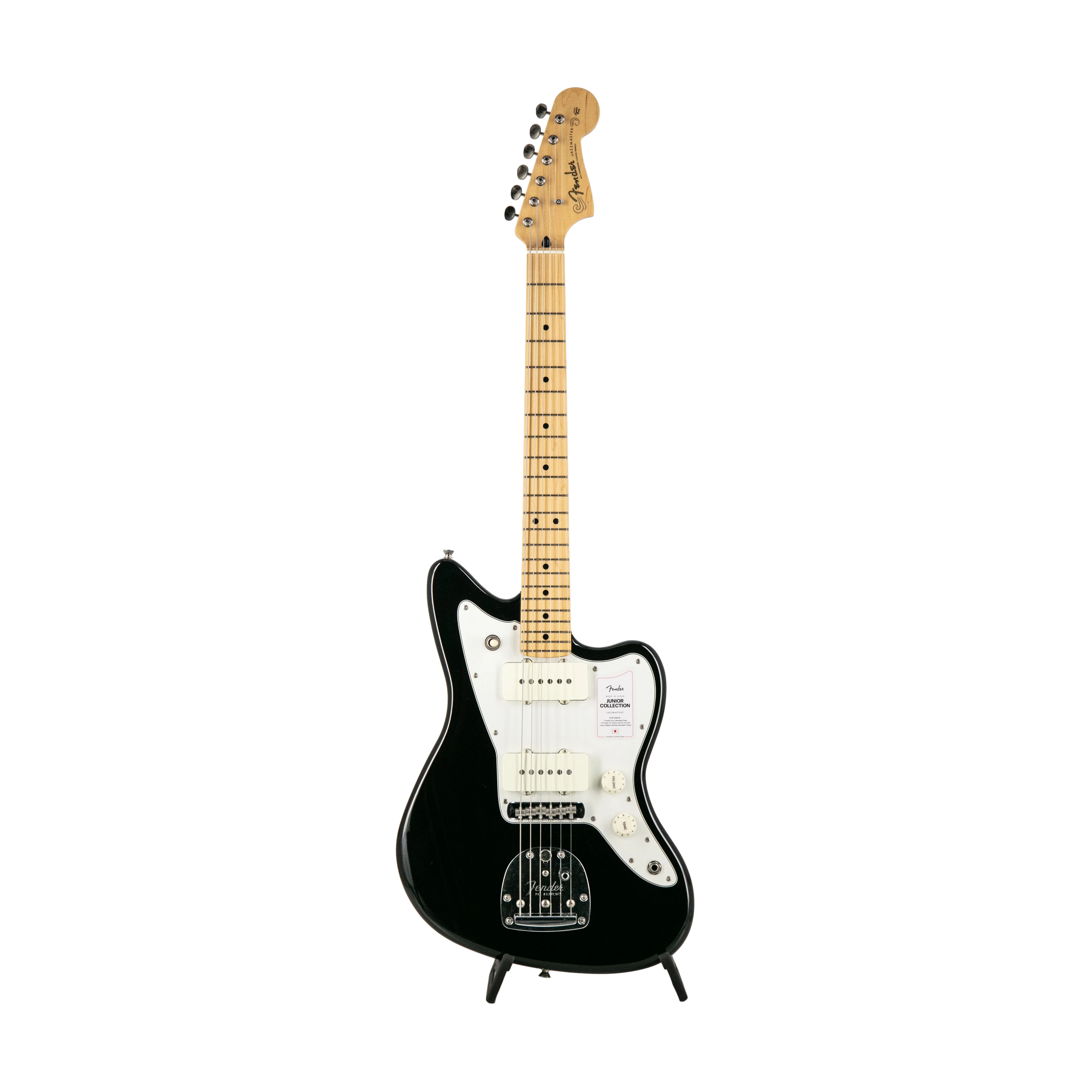 Fender Japan Junior Collection Jazzmaster Electric Guitar, Maple FB, Black, JD2201XXXX