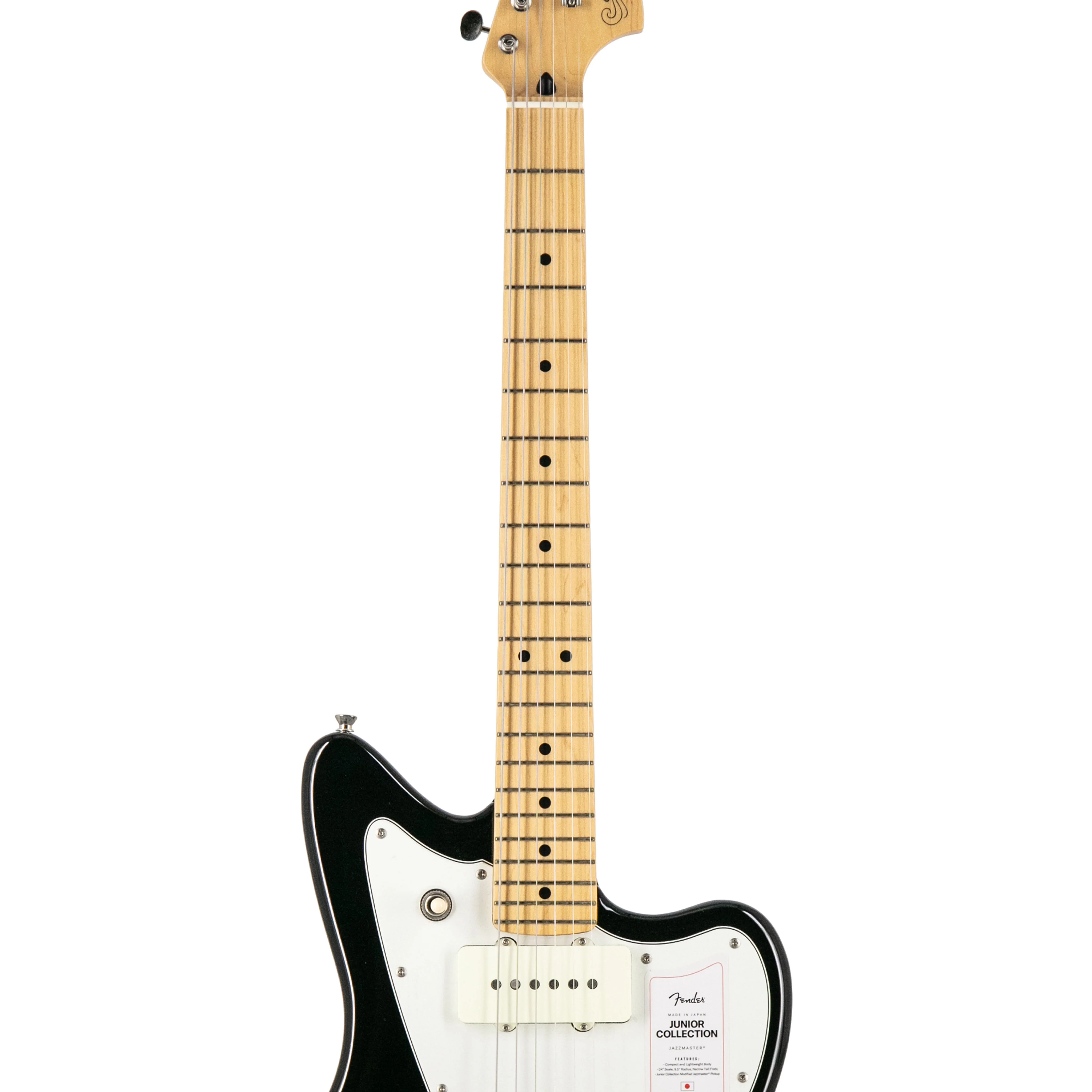 Fender Japan Junior Collection Jazzmaster Electric Guitar, Maple FB, Black, JD2201XXXX - Image 6