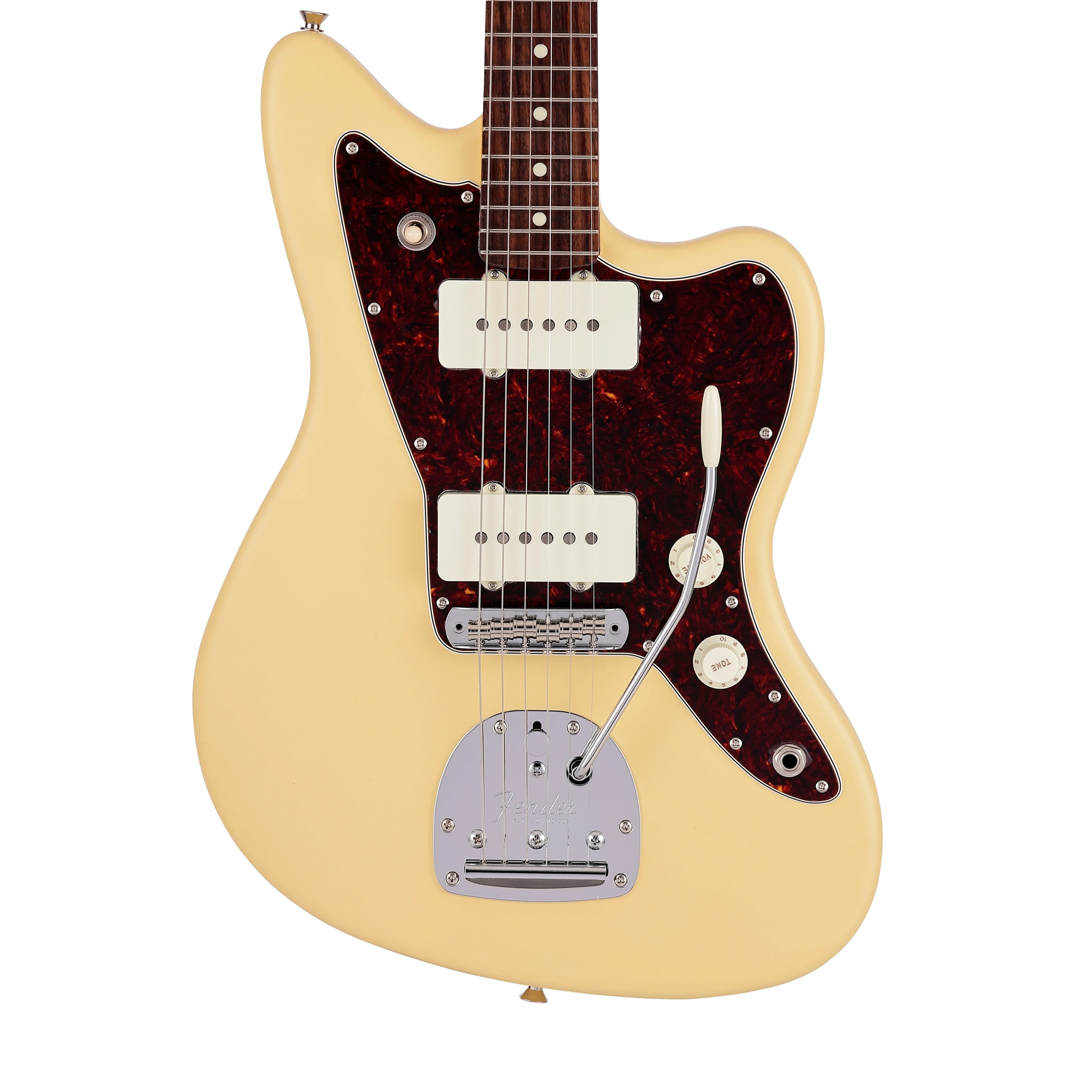 Fender Japan Junior Collection Jazzmaster Electric Guitar, RW FB, Satin Vintage White - Image 3