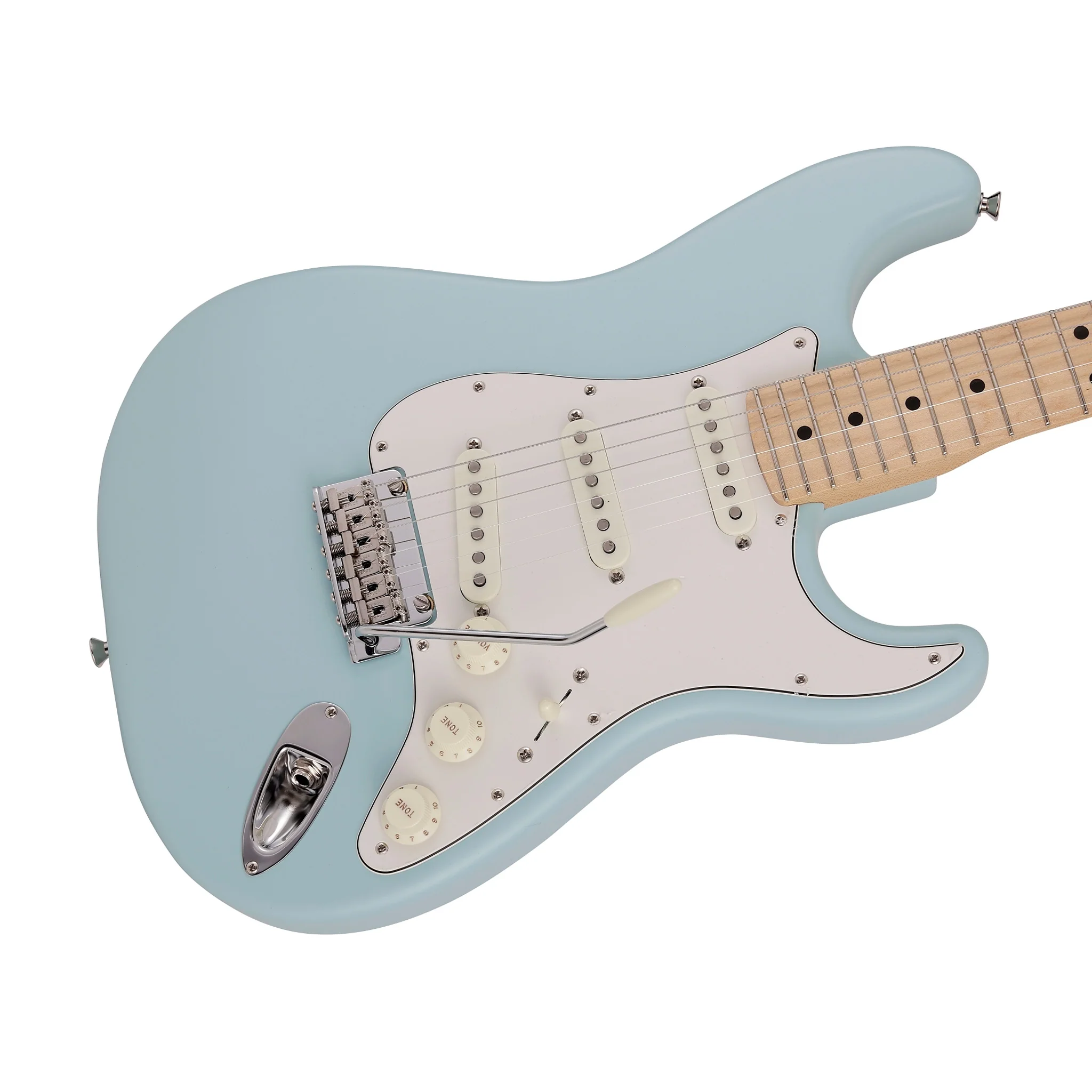 Fender Japan Junior Collection Stratocaster Electric Guitar, Maple FB, Satin Daphne Blue - Image 5