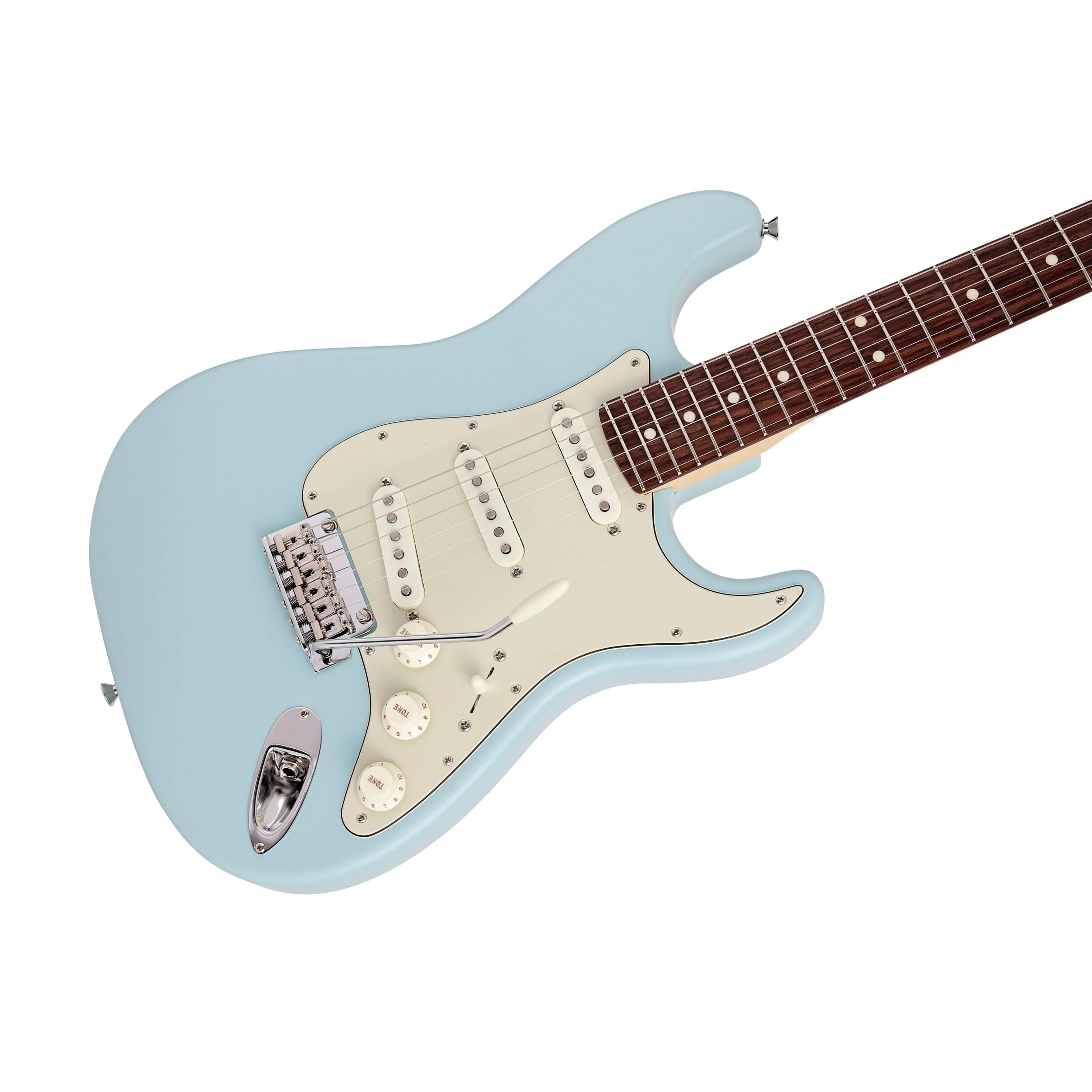 Fender Japan Junior Collection Stratocaster Electric Guitar, RW FB, Satin Daphne Blue - Image 5