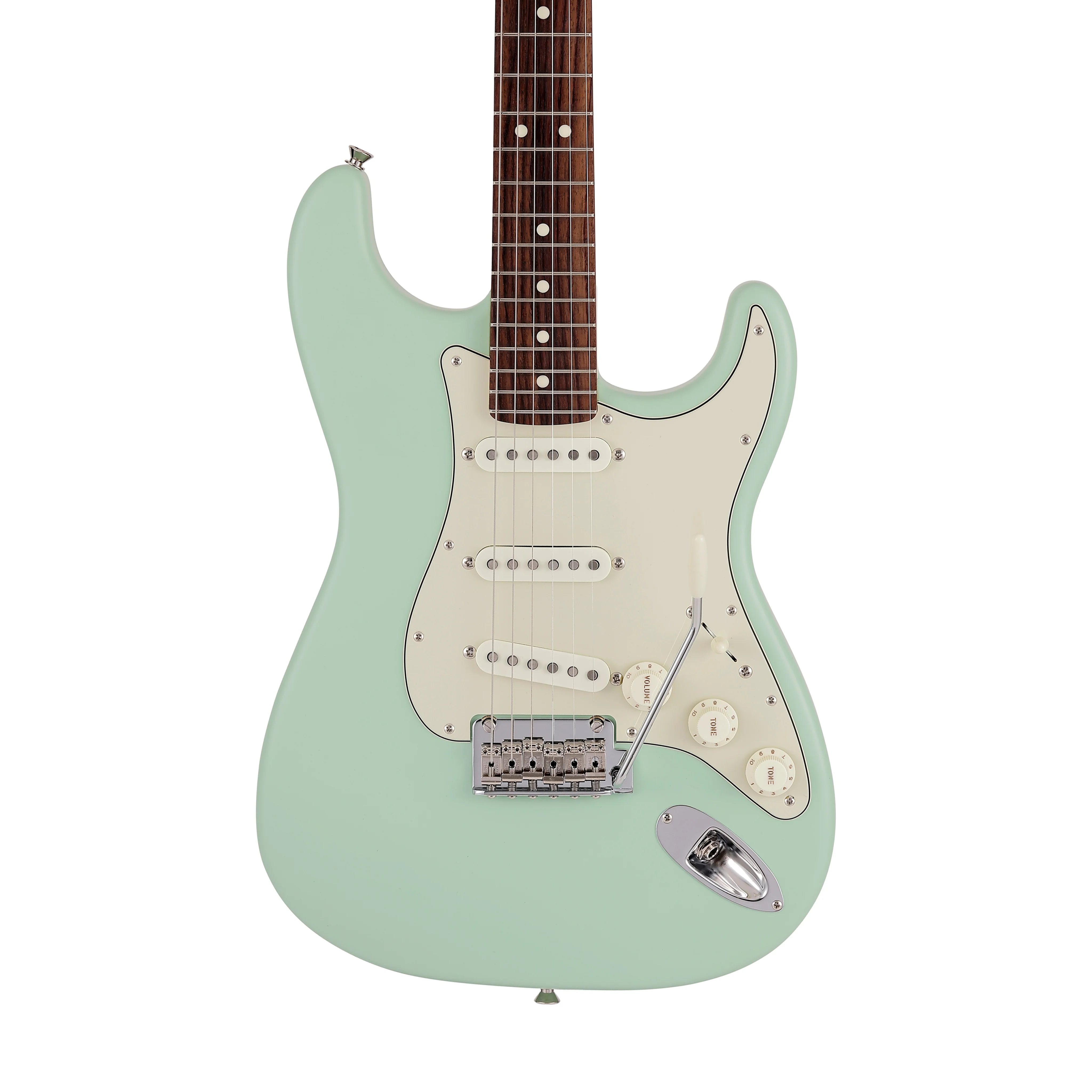 Fender Japan Junior Collection Stratocaster Electric Guitar, RW FB, Satin Surf Green - Image 3