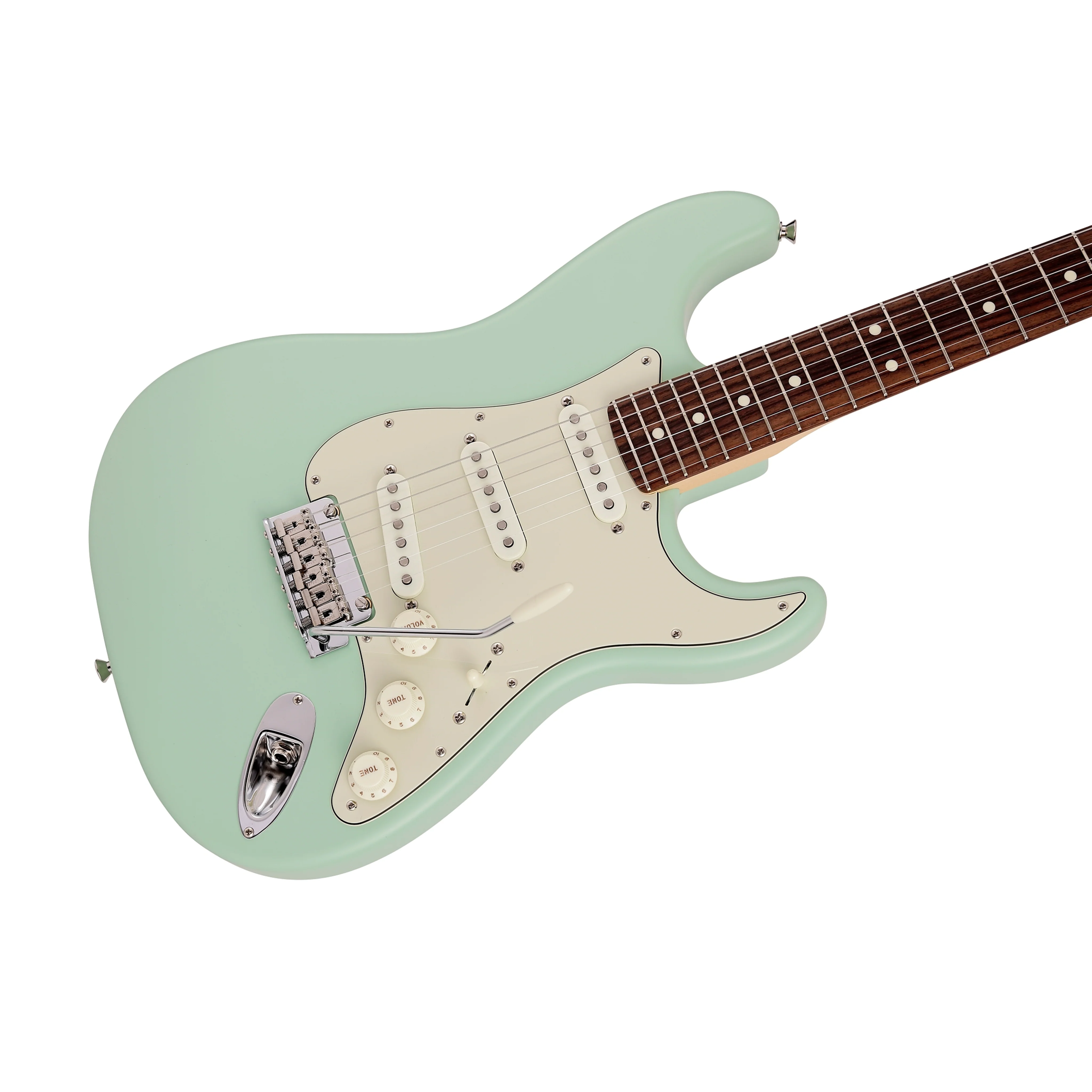 Fender Japan Junior Collection Stratocaster Electric Guitar, RW FB, Satin Surf Green - Image 5