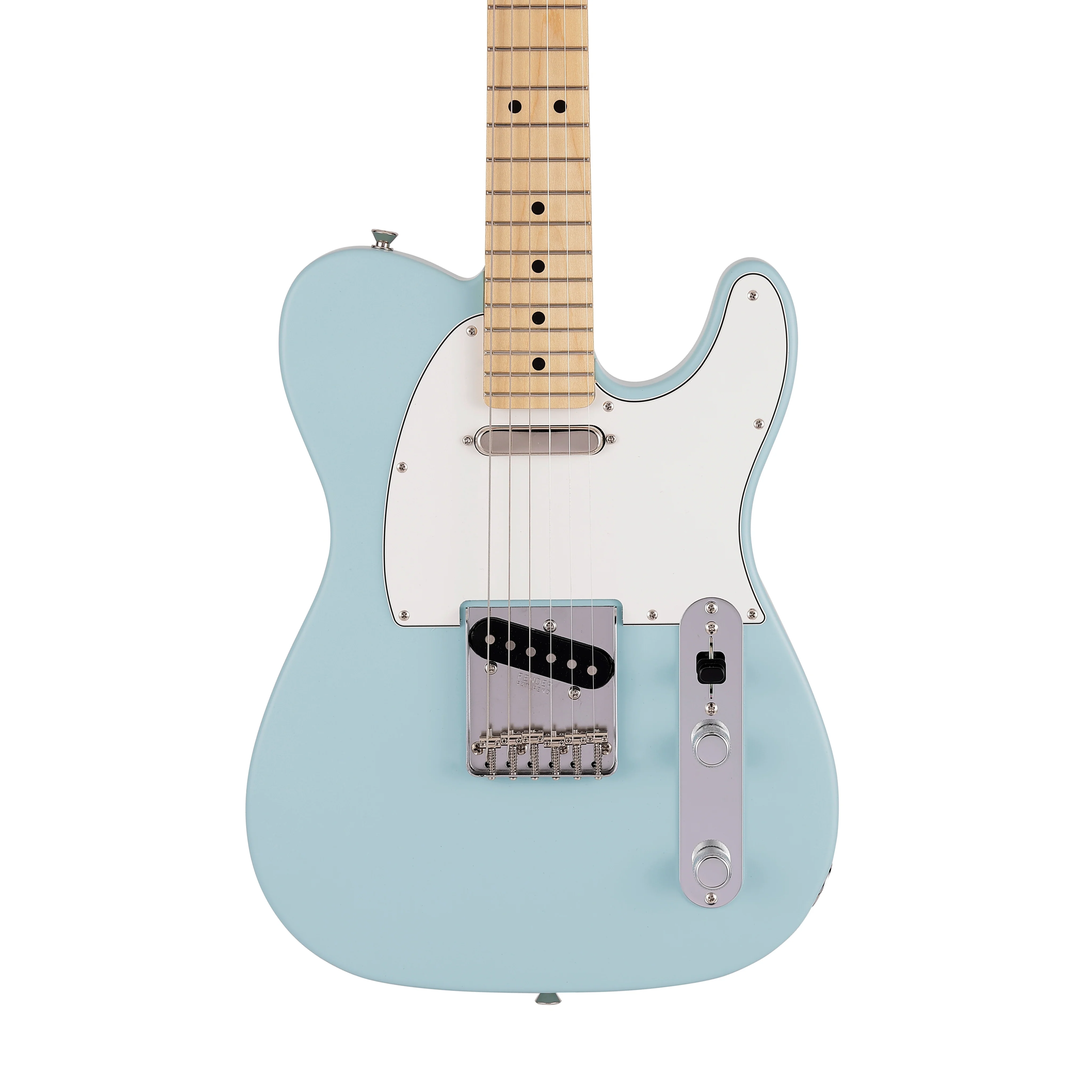 Fender Japan Junior Collection Telecaster Electric Guitar, Maple FB, Satin Daphne Blue - Image 3