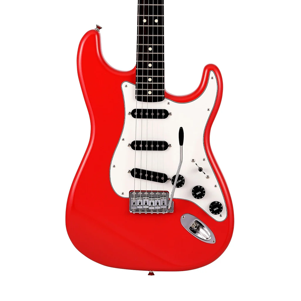 Fender Japan Limited International Color Stratocaster Electric Guitar, RW FB, Morocco Red - Image 3