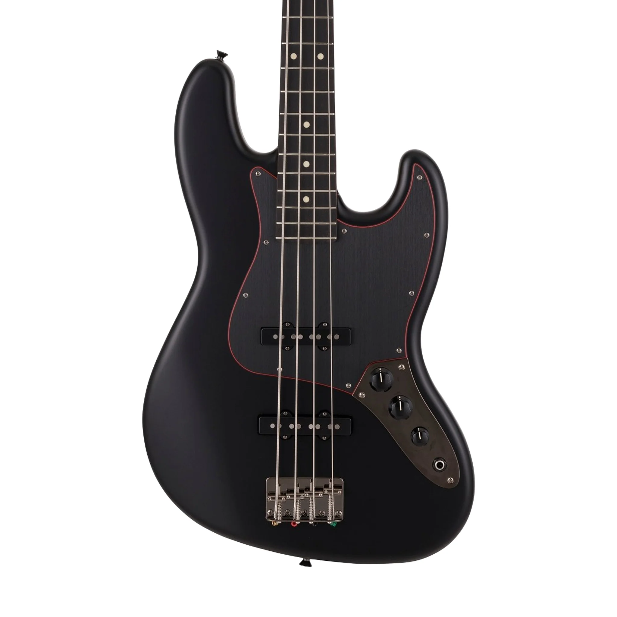 Fender Japan Ltd Ed Hybrid II Jazz Bass Guitar, Noir, RW FB, Black - Image 3