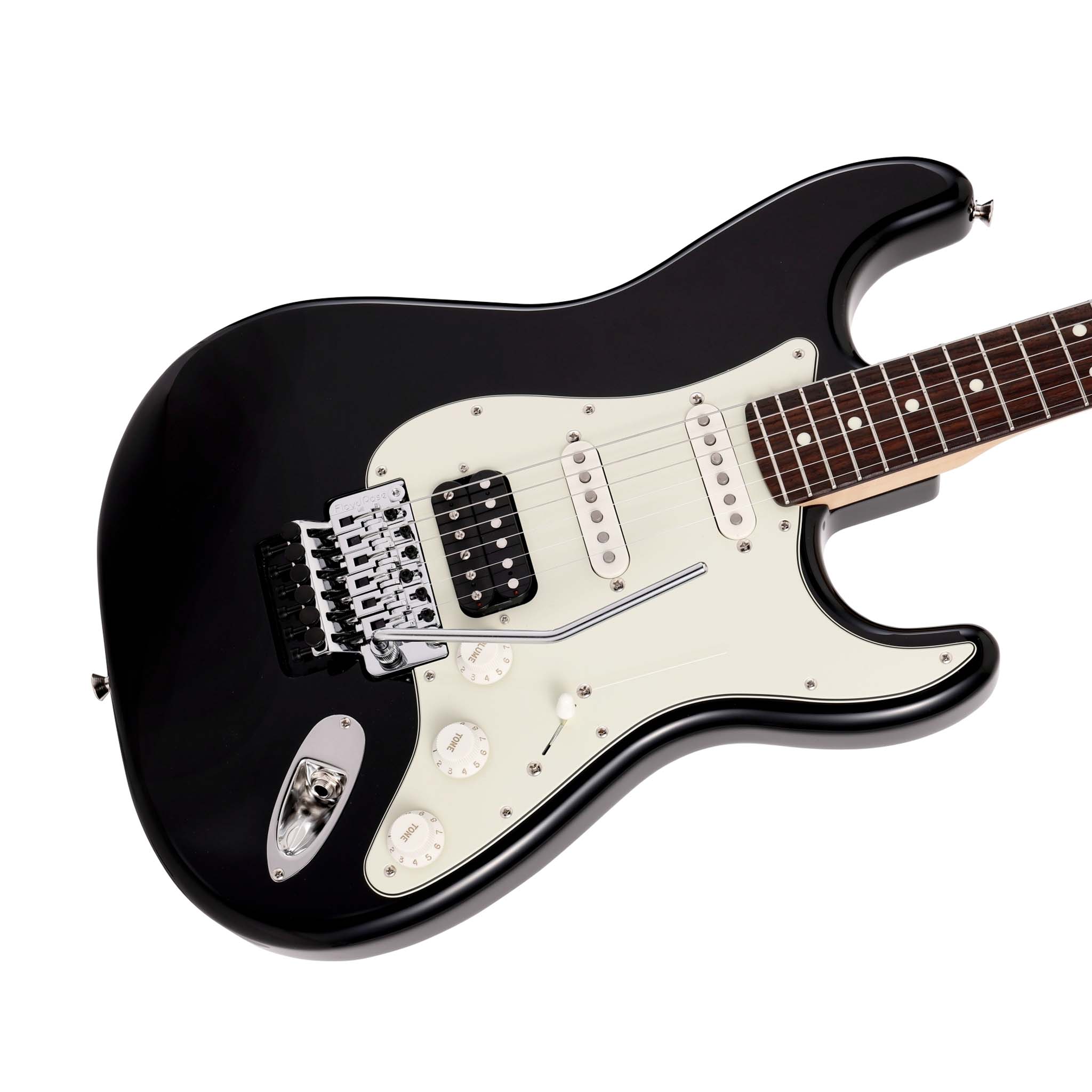 Fender Japan Ltd Ed Stratocaster Floyd Rose Electric Guitar, RW FB, Black - Image 5