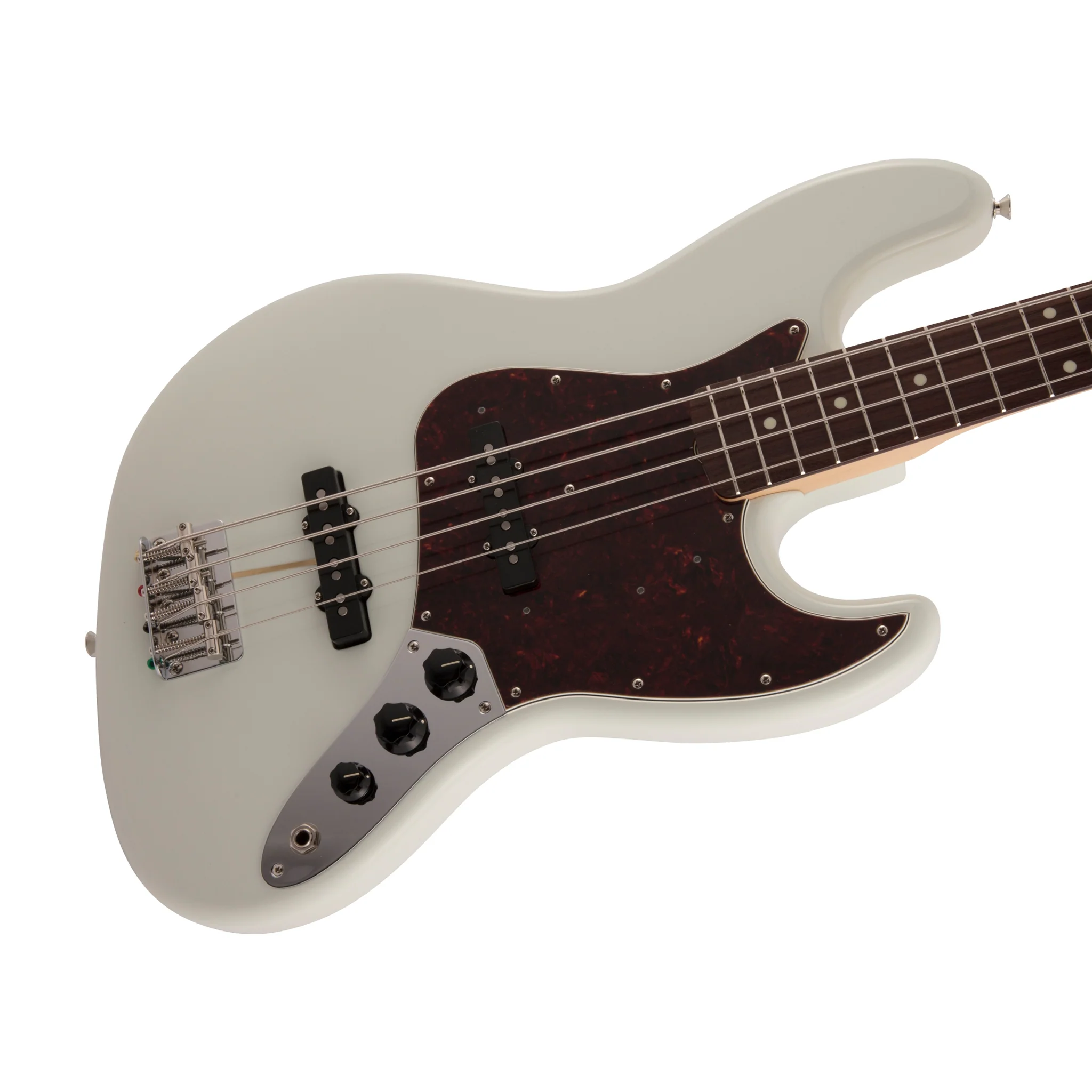 Fender Japan Traditional II 60s Jazz Bass Guitar, RW FB, Olympic White - Image 3