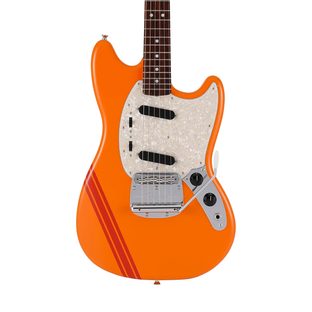 Fender Japan Traditional II 60s Mustang Electric Guitar, RW FB, Competition Orange - Image 3