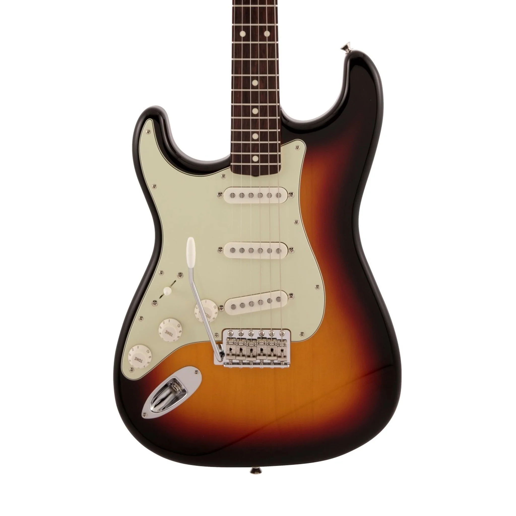 Fender Japan Traditional II 60s Stratocaster Left-Handed Electric Guitar, RW FB, 3-Tone Sunburst - Image 3