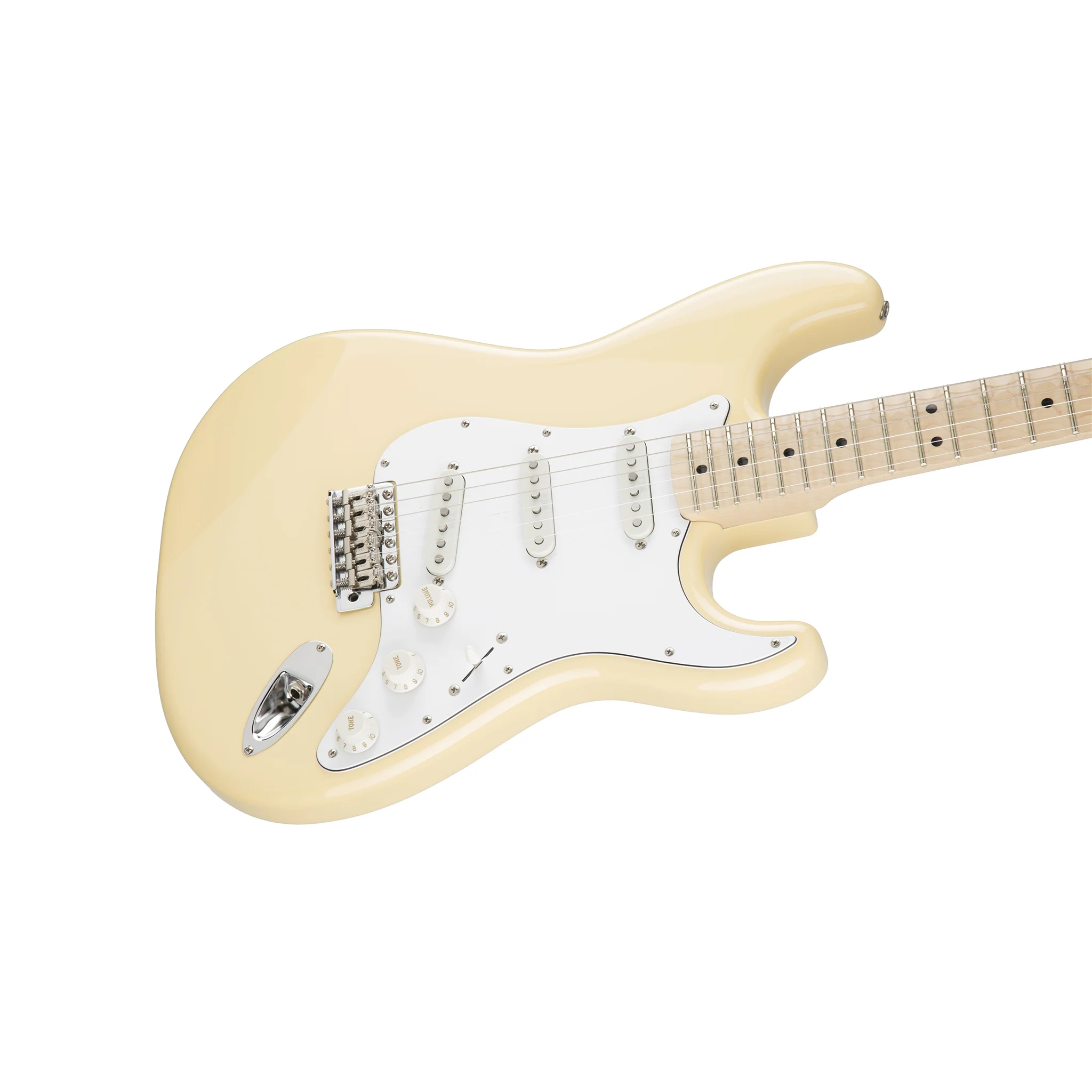 Fender Japan Yngwie Malmsteen Stratocaster Electric Guitar w/Gigbag, Yellow White - Image 5