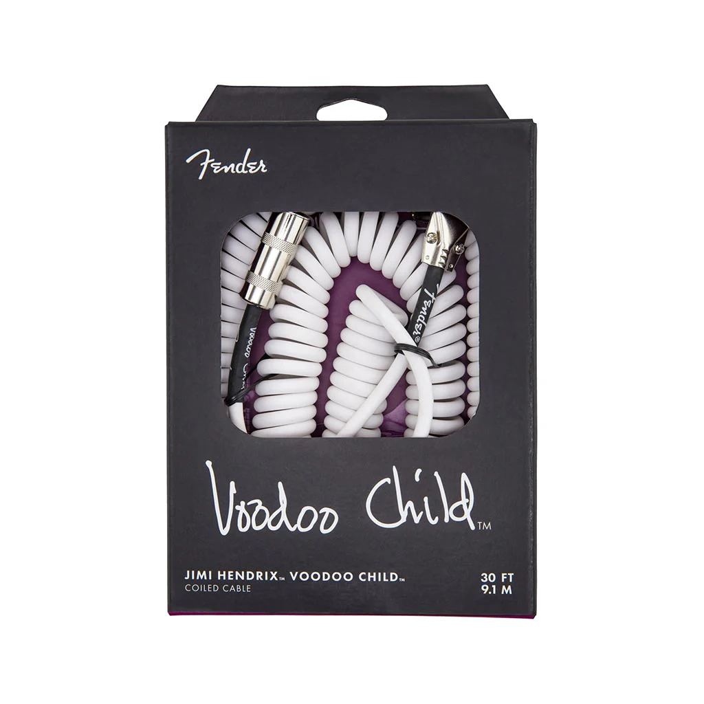 Fender Jimi Hendrix Voodoo Child Guitar Cable, White, 30ft - Image 2