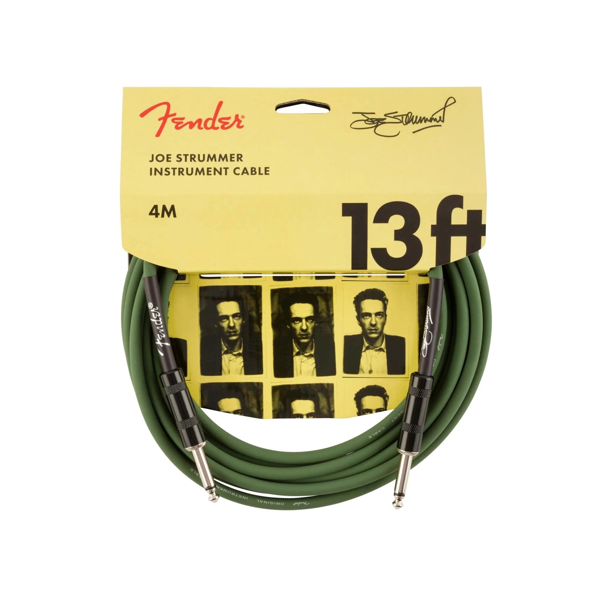 Fender Joe Strummer 13FT Instrument Cable, Drab Green - Image 4