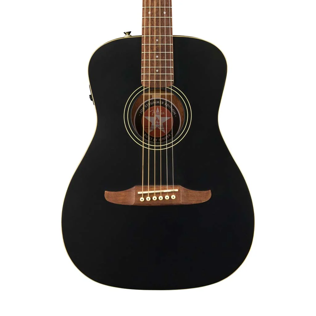 Fender Joe Strummer Campfire Acoustic Guitar, Walnut FB, Matte Black - Image 4