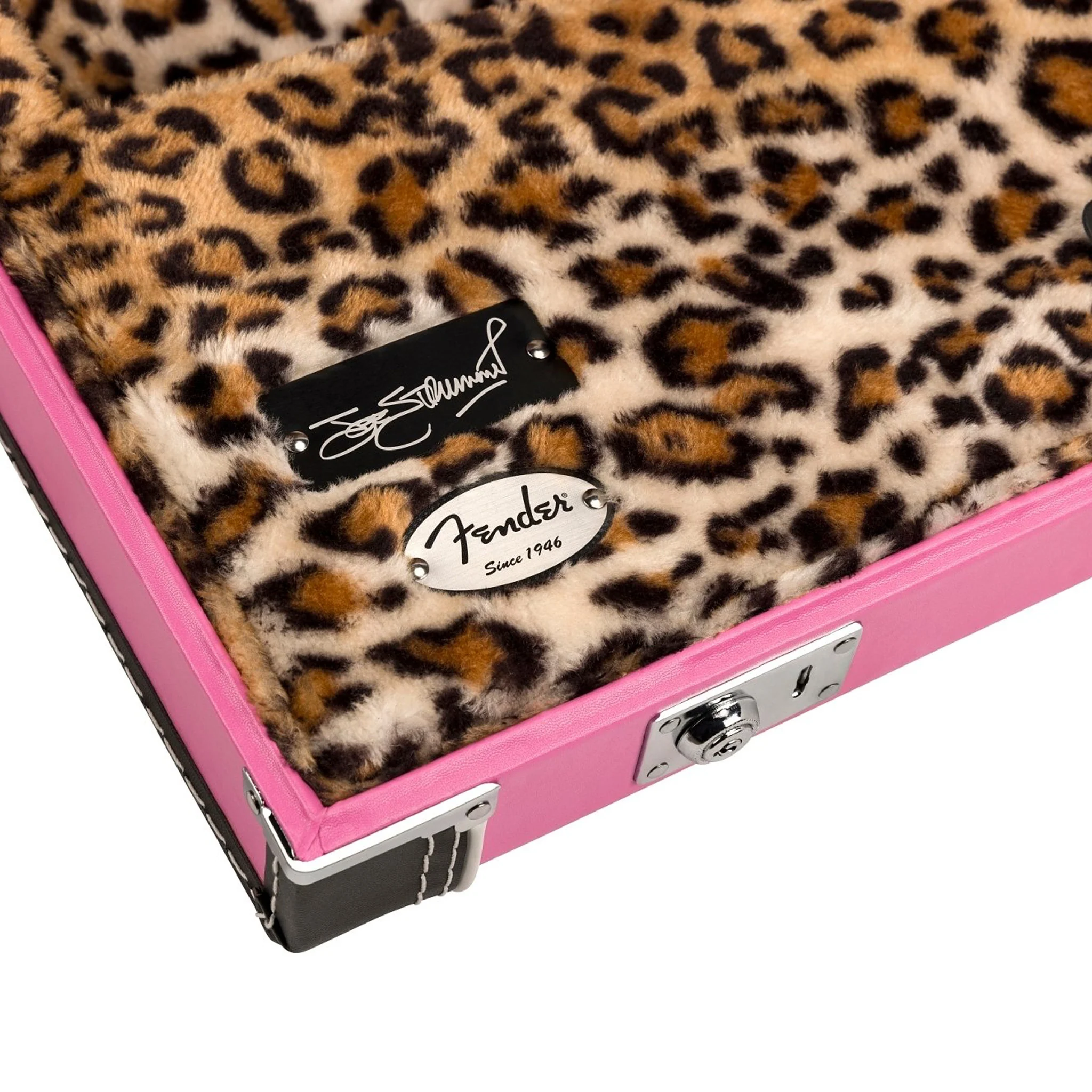 Fender Joe Strummer Tele/Strat Case, Pink Leopard - Image 6