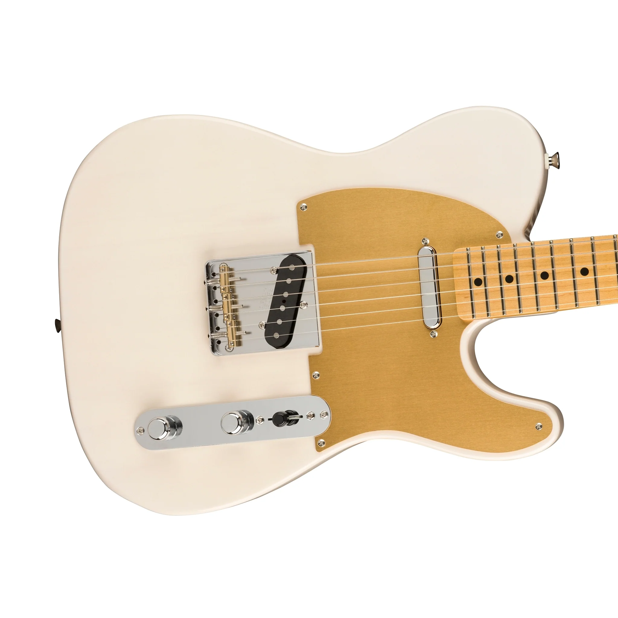 Fender JV Modified 50s Telecaster Electric Guitar, Maple FB, White Blonde - Image 5