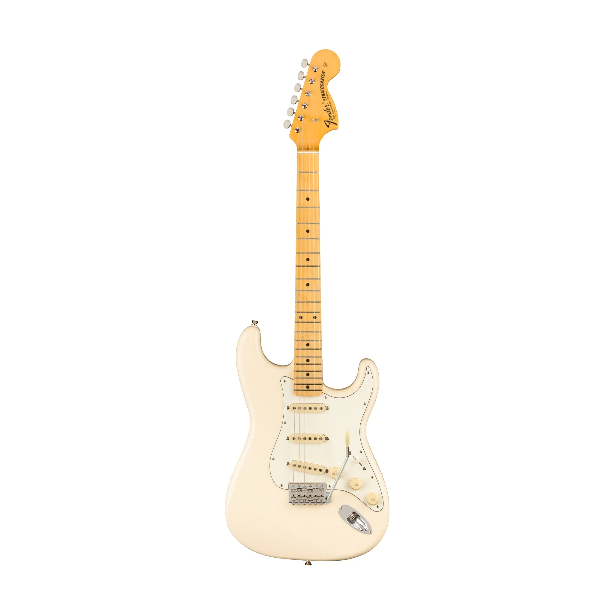 Fender JV Modified 60s Stratocaster Electric Guitar, Maple FB, Olympic White