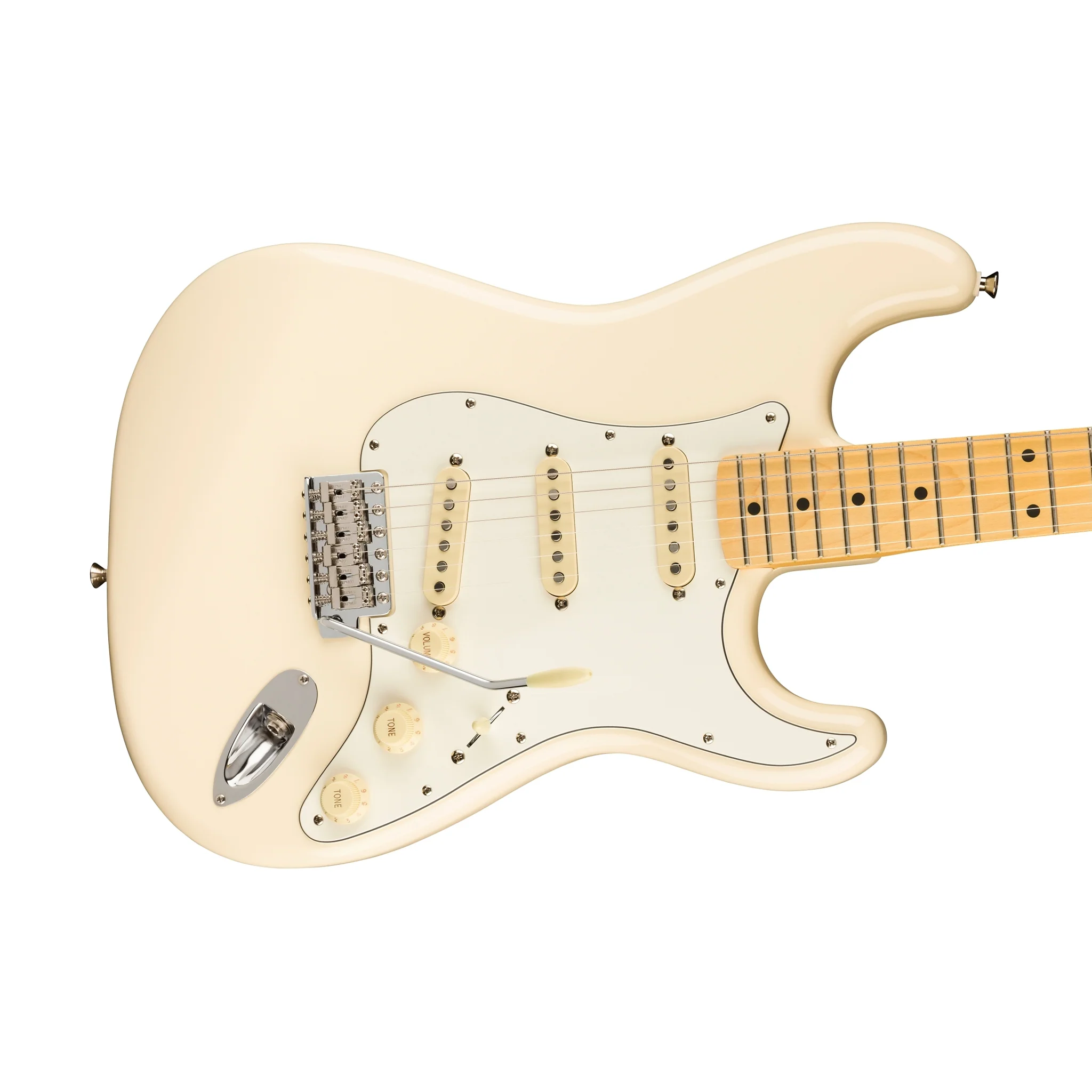 Fender JV Modified 60s Stratocaster Electric Guitar, Maple FB, Olympic White - Image 5
