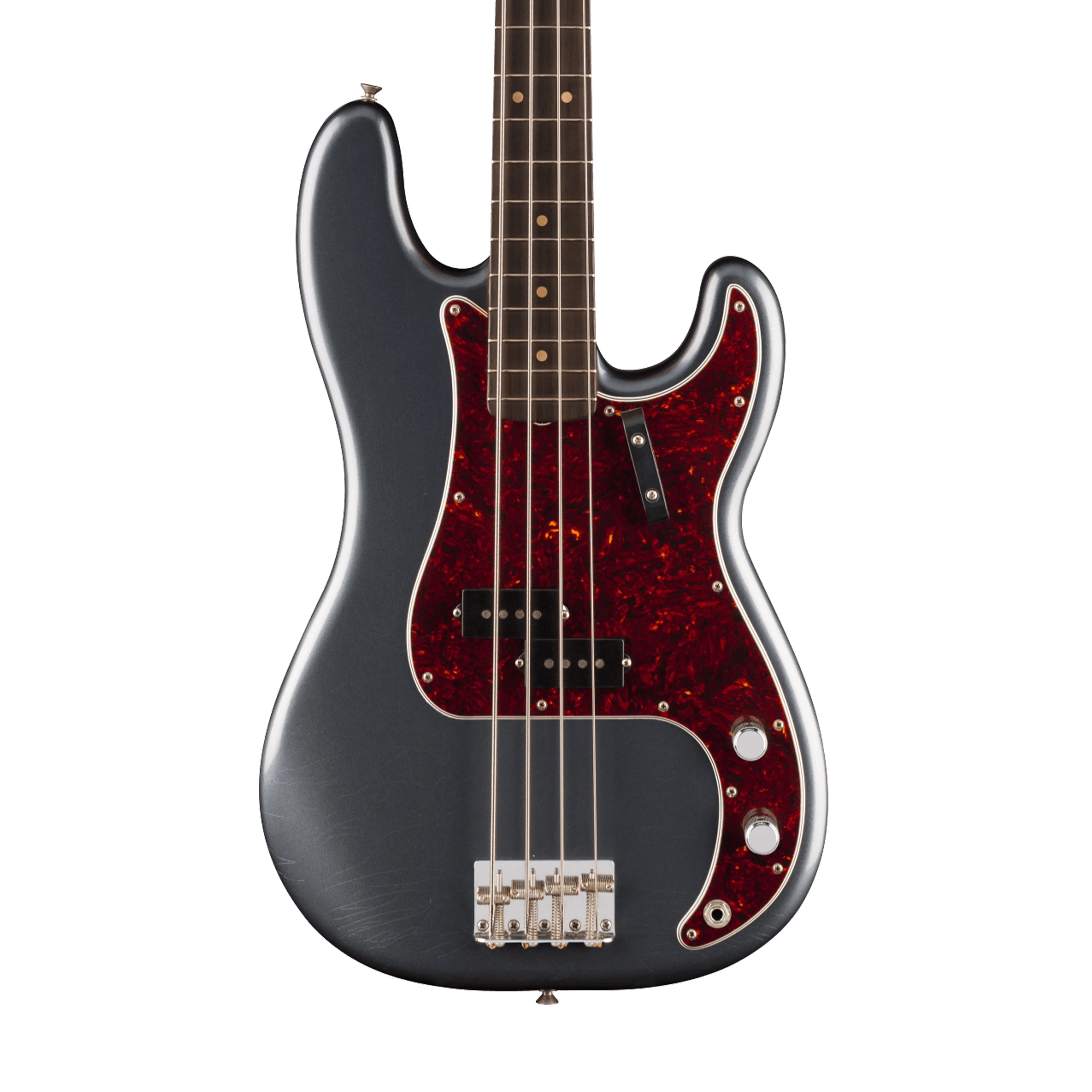 Fender Limited Edition Vintera II Roadworn 60s Precision Bass Guitar, RW FB, Charcoal Frost Metallic - Image 3