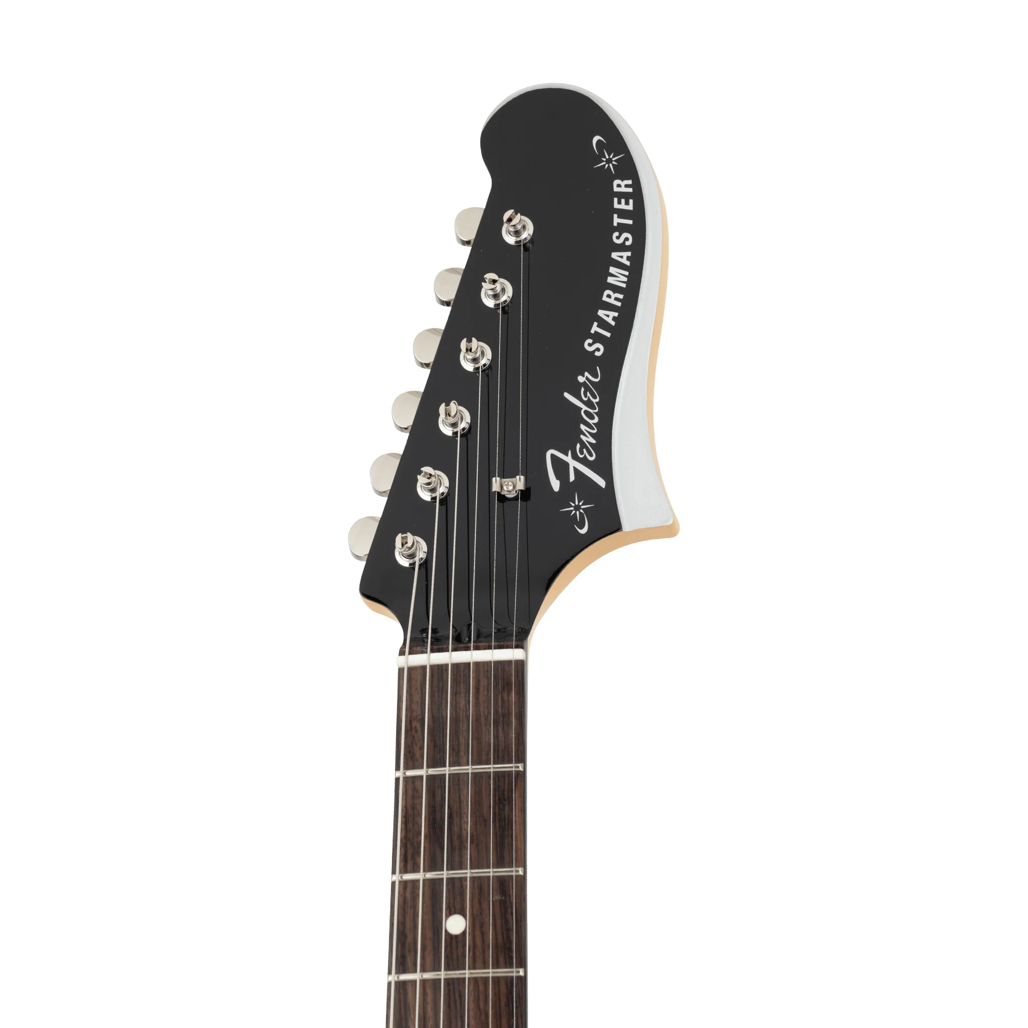 Fender MIJ Limited Starmaster Electric Guitar, RW FB, Black - Image 6
