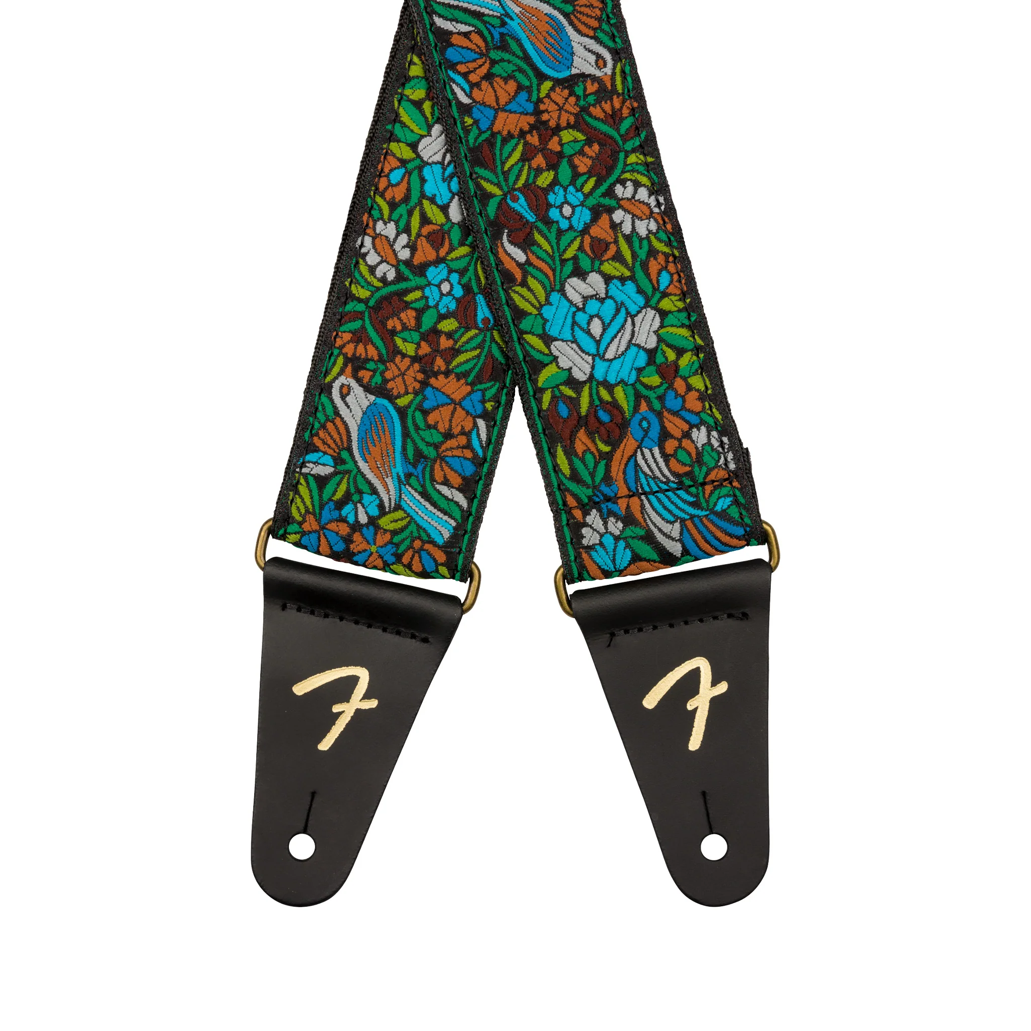 Fender Mosaic Jacquard Guitar Strap, Green - Image 2