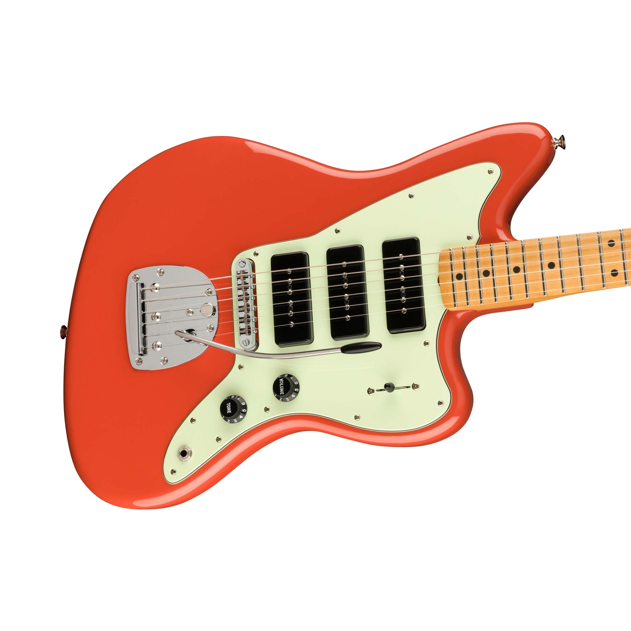 Fender Noventa Jazzmaster Electric Guitar, Maple FB, Fiesta Red - Image 5