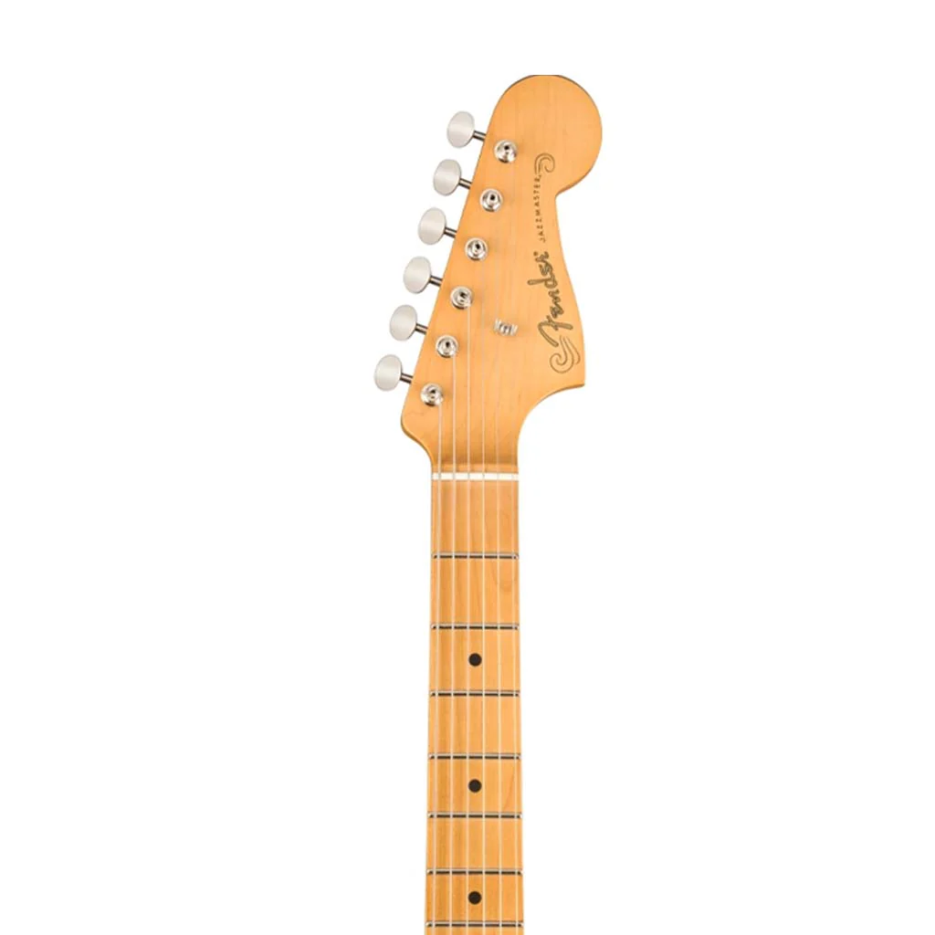 Fender Noventa Jazzmaster Electric Guitar, Maple FB, Fiesta Red - Image 6