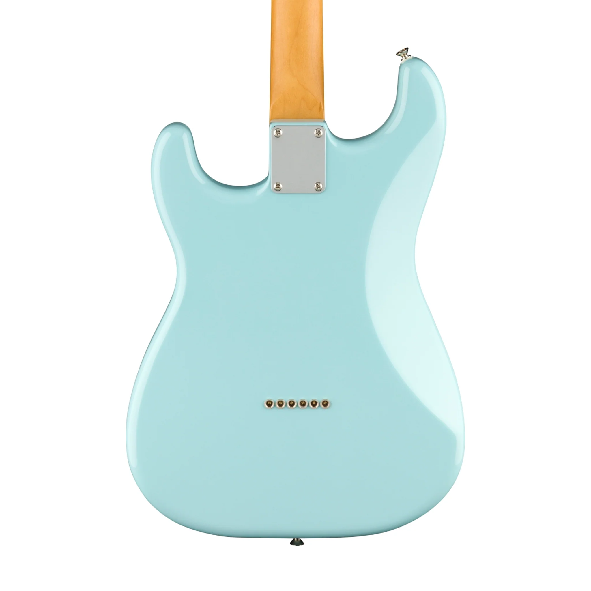 Fender Noventa Stratocaster Electric Guitar, Maple FB, Daphne Blue - Image 4