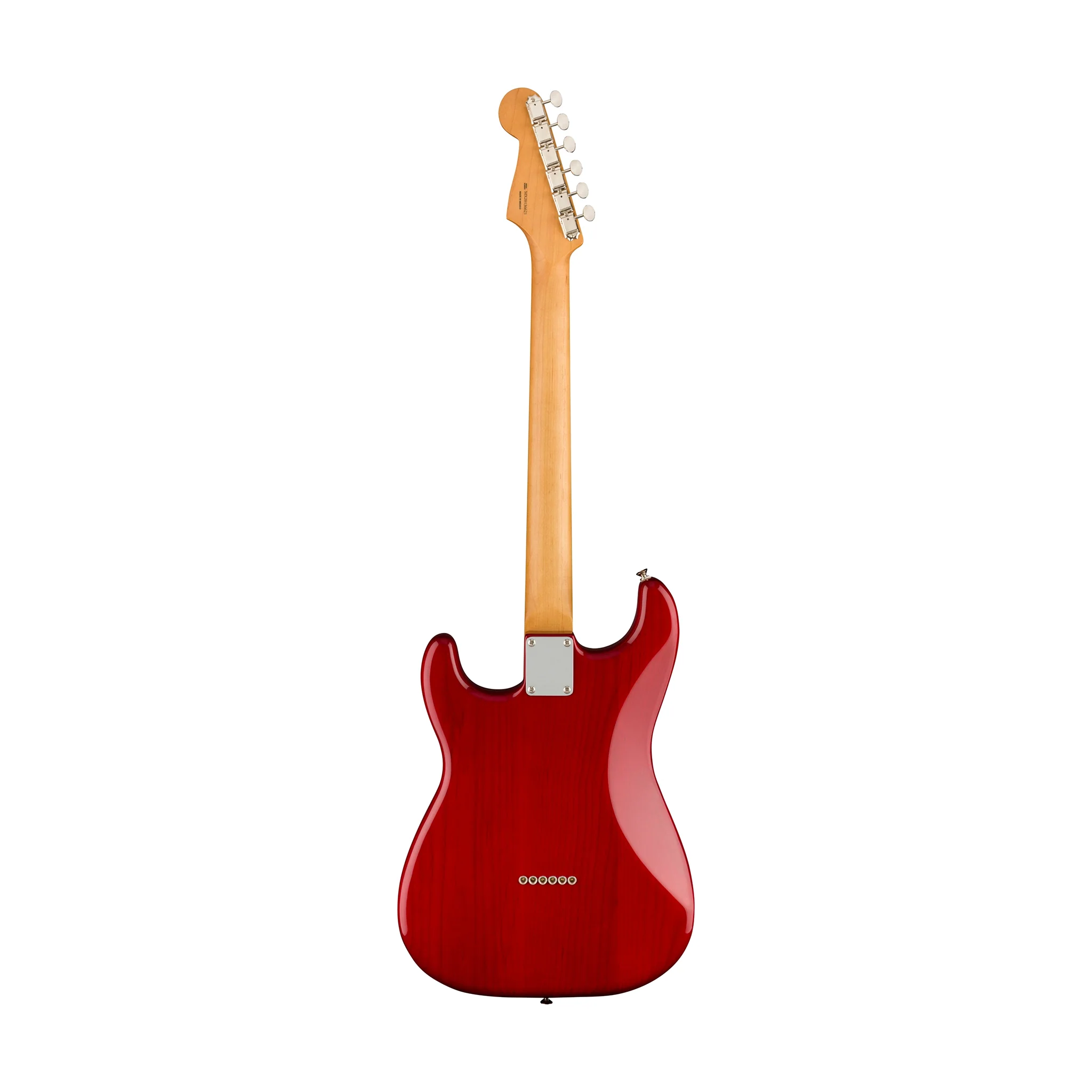 Fender Noventa Stratocaster Electric Guitar, PF FB, Crimson Red Transparent - Image 2