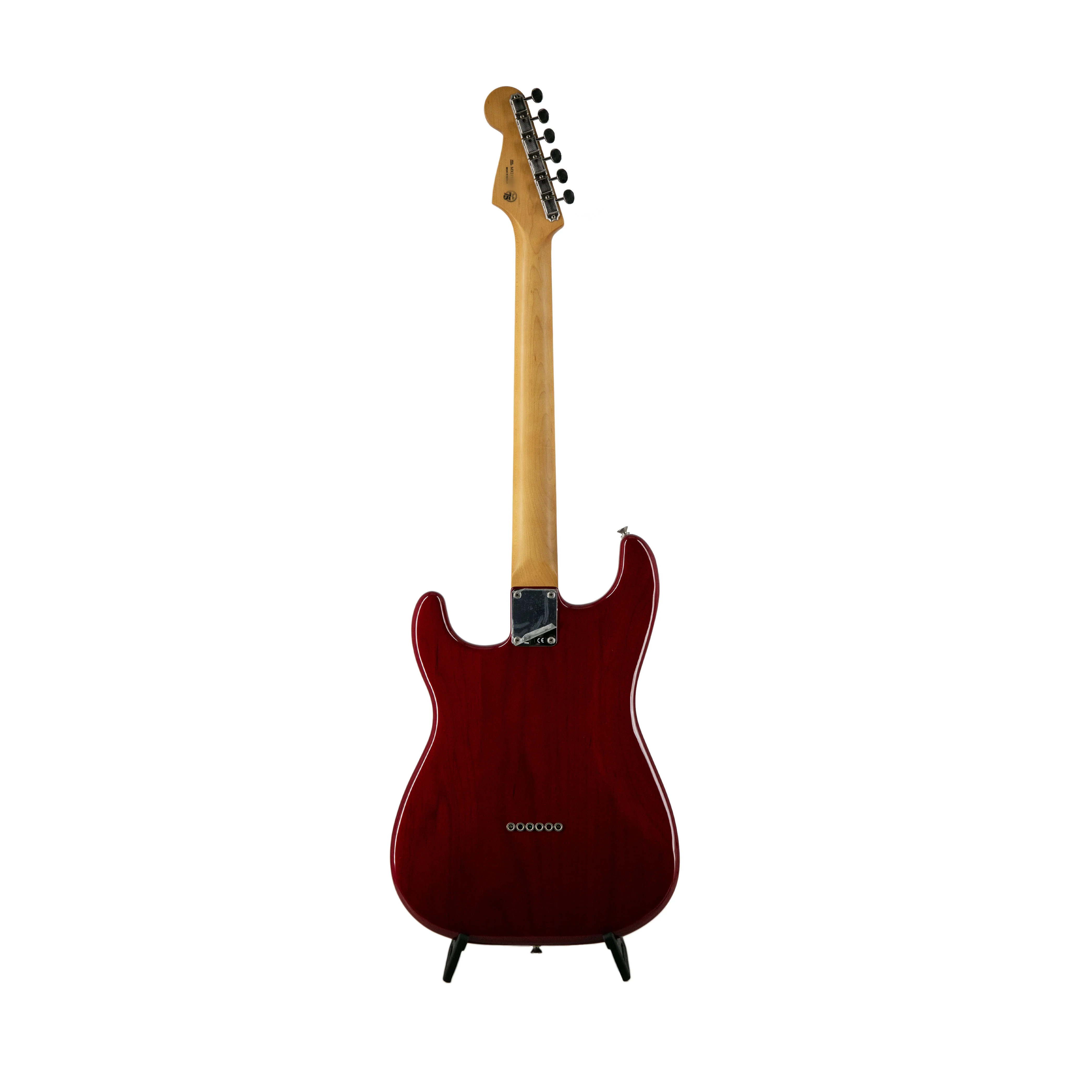 Fender Noventa Stratocaster Electric Guitar, PF FB, Crimson Red Transparent, MX2115XXXX - Image 3