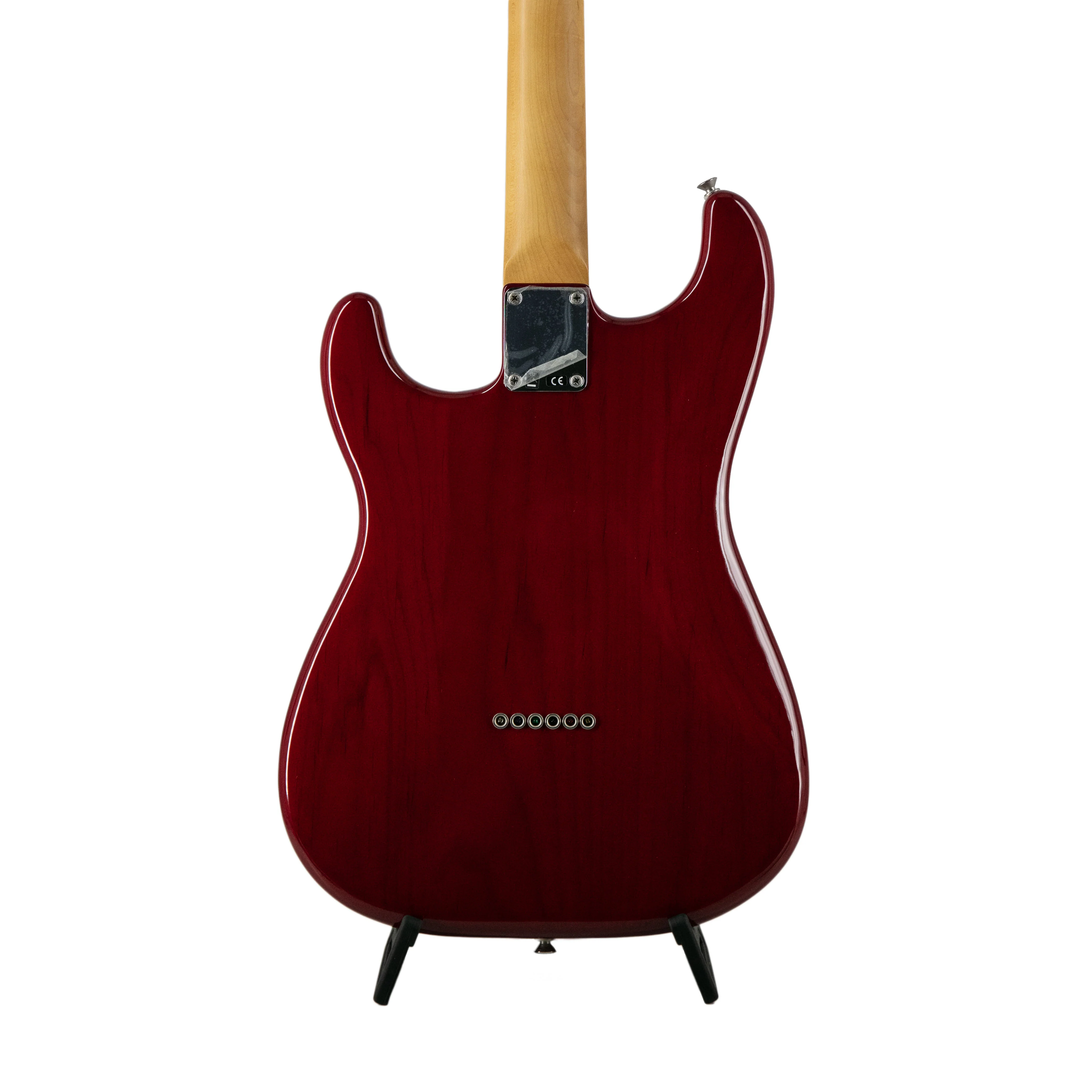 Fender Noventa Stratocaster Electric Guitar, PF FB, Crimson Red Transparent, MX2115XXXX - Image 5
