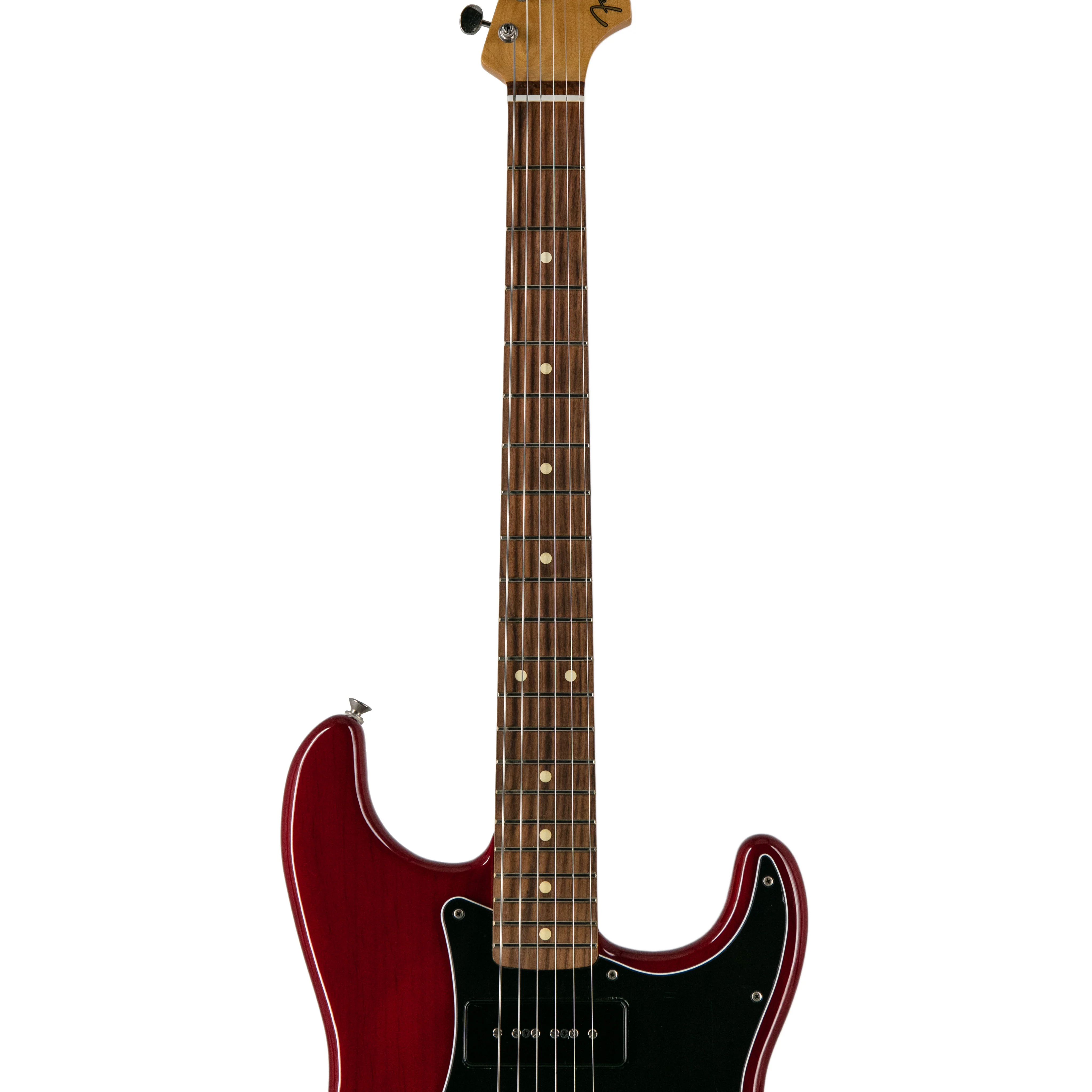 Fender Noventa Stratocaster Electric Guitar, PF FB, Crimson Red Transparent, MX2115XXXX - Image 6