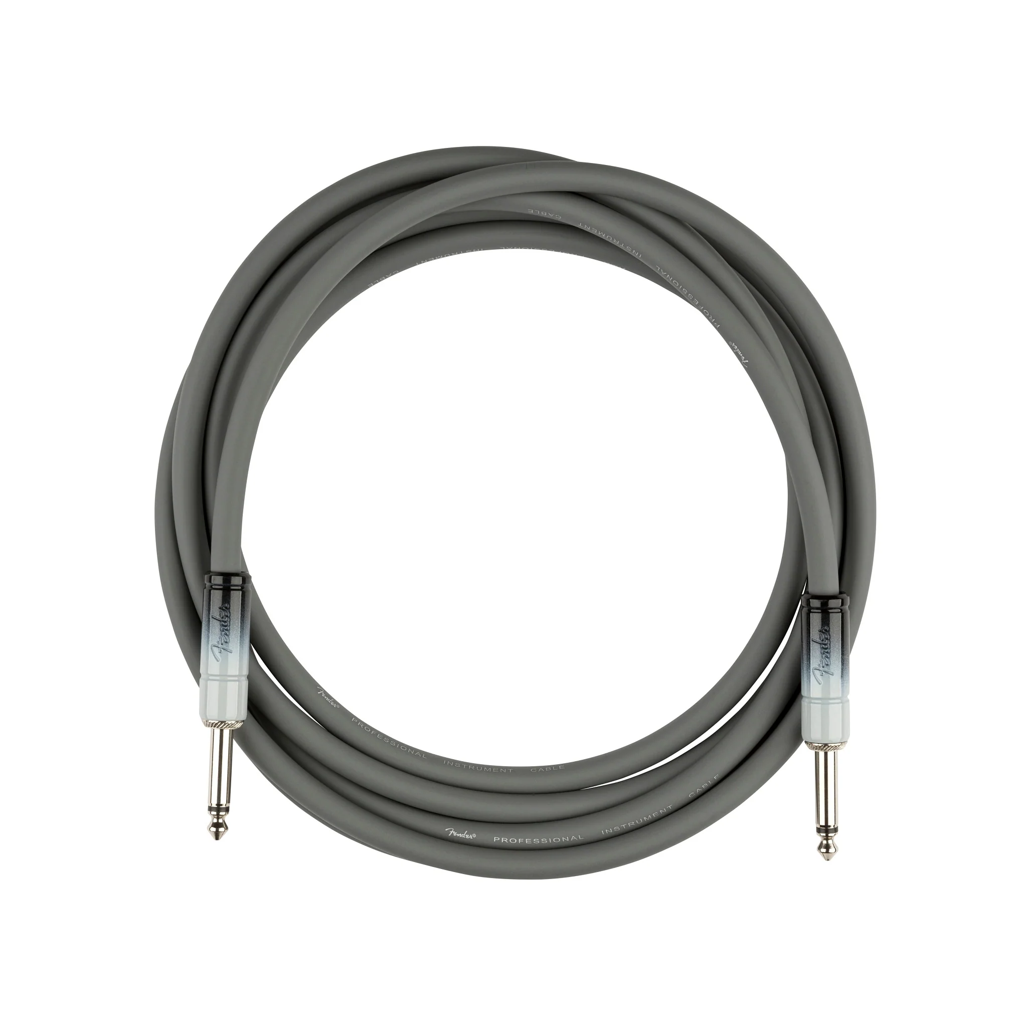 Fender Ombre Series Instrument Cable, 10 ft Straight/Straight, Silver Smoke