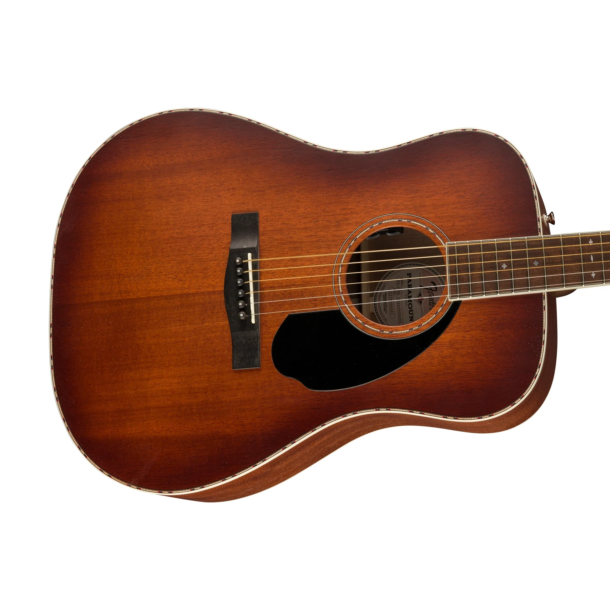 Fender PD-220E Dreadnought Electro Acoustic Guitar, Aged Cognac Burst - Image 6