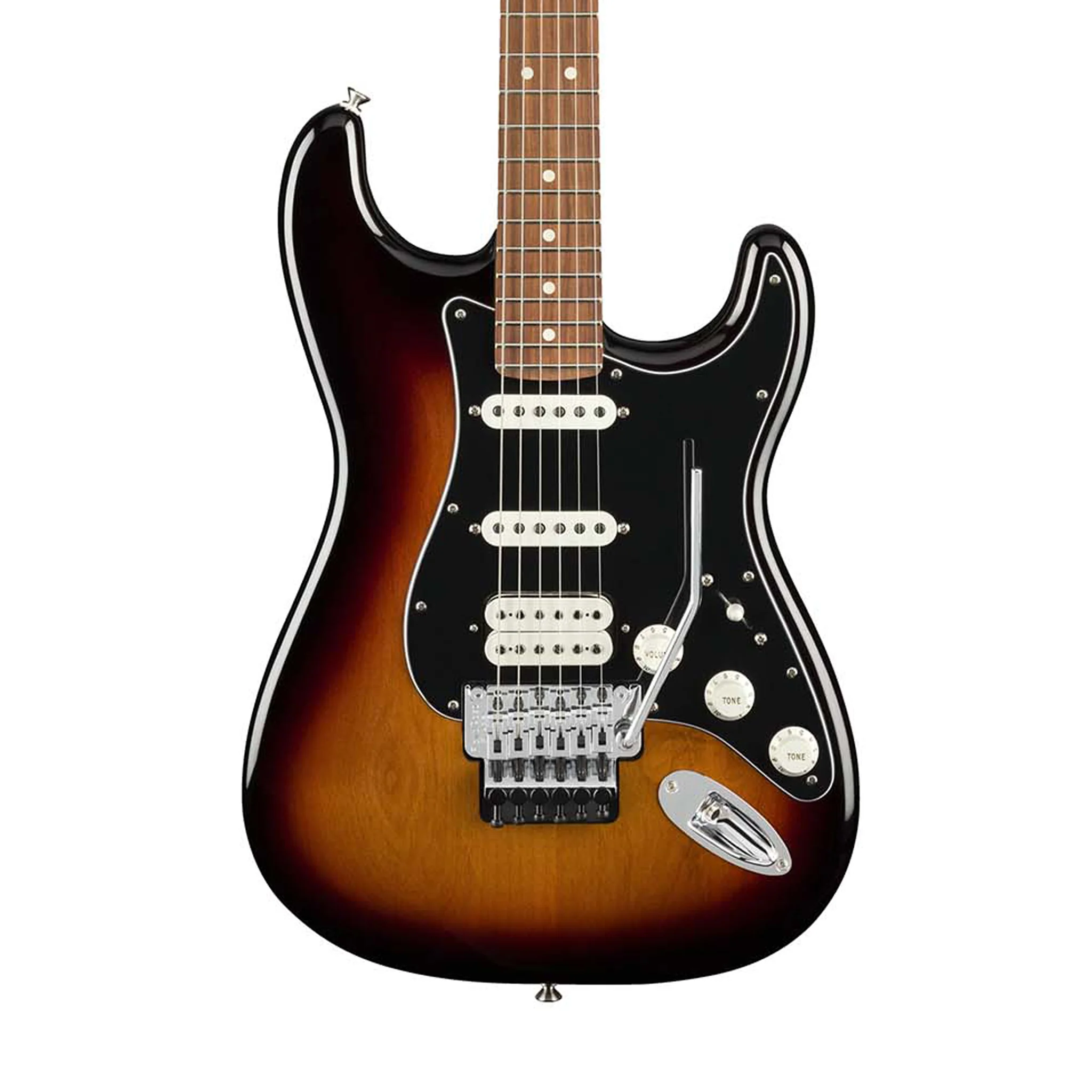 Fender Player HSS Floyd Rose Stratocaster Electric Guitar, Pau Ferro FB, 3-Tone Sunburst - Image 3