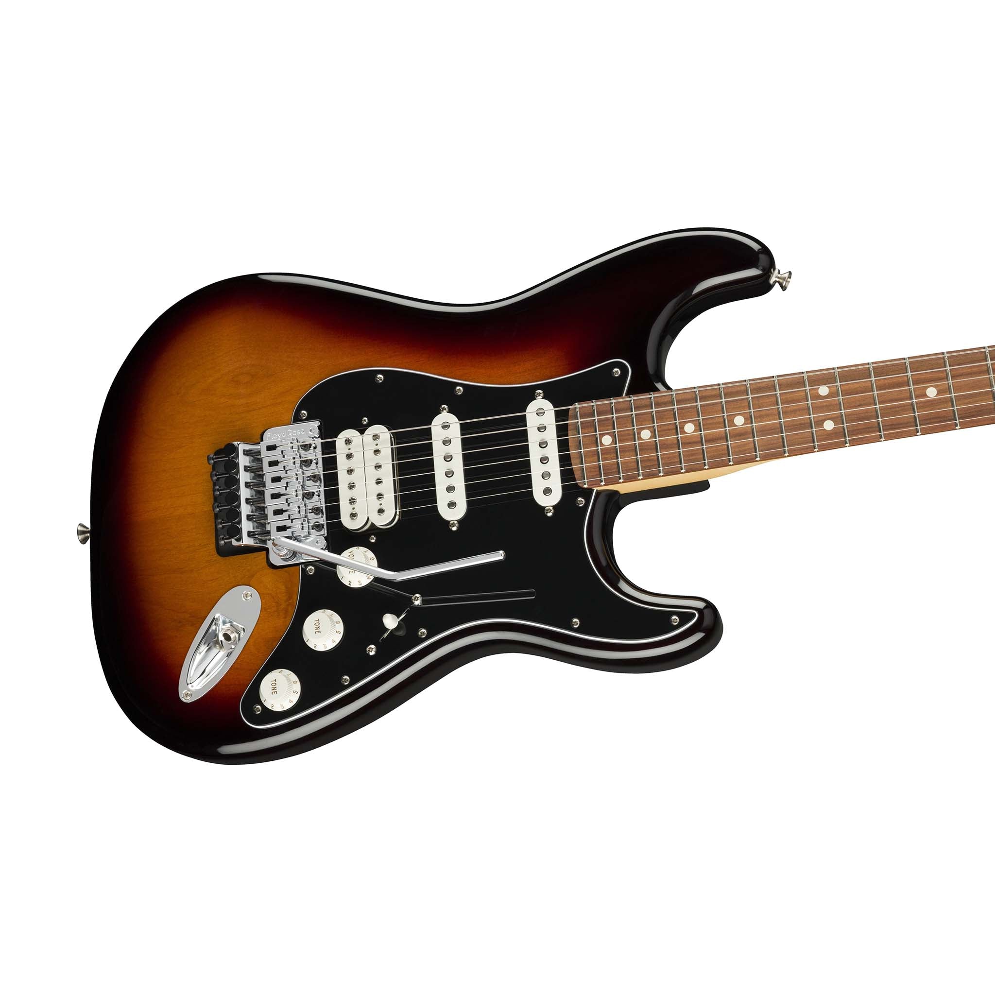 Fender Player HSS Floyd Rose Stratocaster Electric Guitar, Pau Ferro FB, 3-Tone Sunburst - Image 5