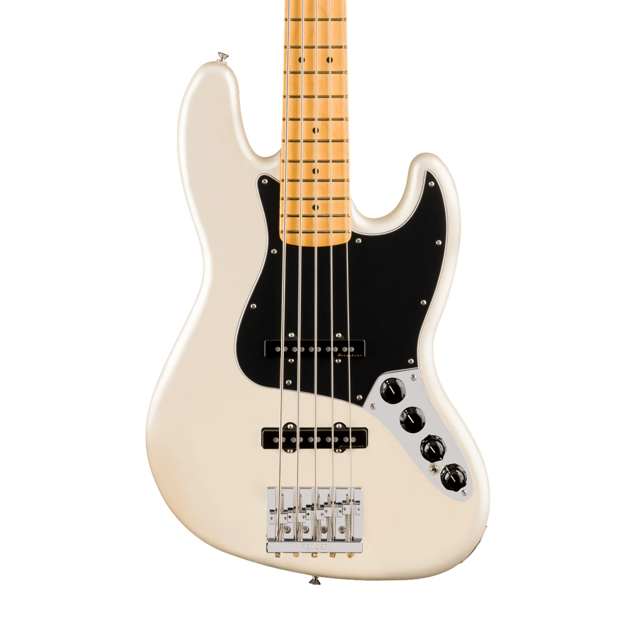Fender Player II Modified Active Jazz Bass V Guitar, Maple FB, Olympic Pearl - Image 3