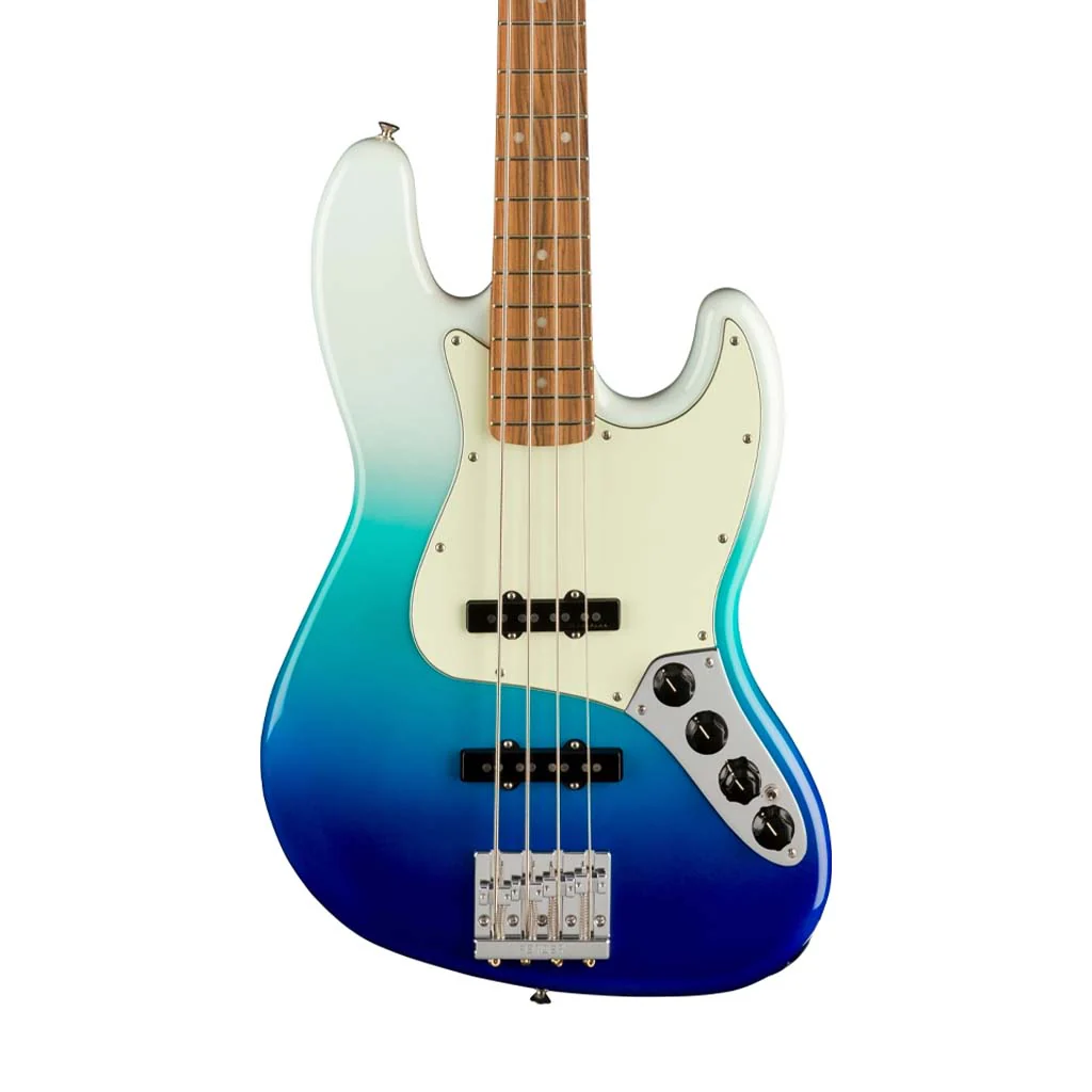 Fender Player Plus Jazz Bass Guitar, PF FB, Belair Blue - Image 3