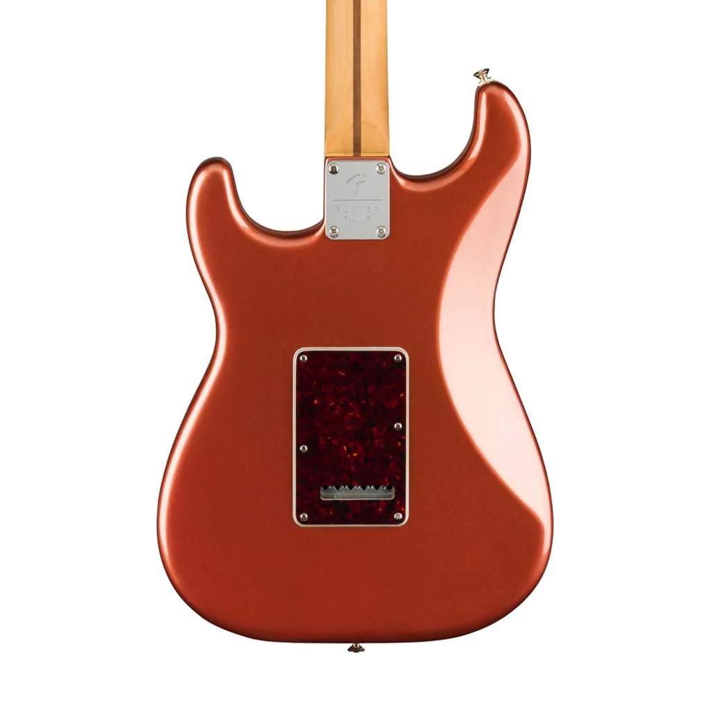 Fender Player Plus Stratocaster Electric Guitar, PF FB, Aged Candy Apple Red - Image 4