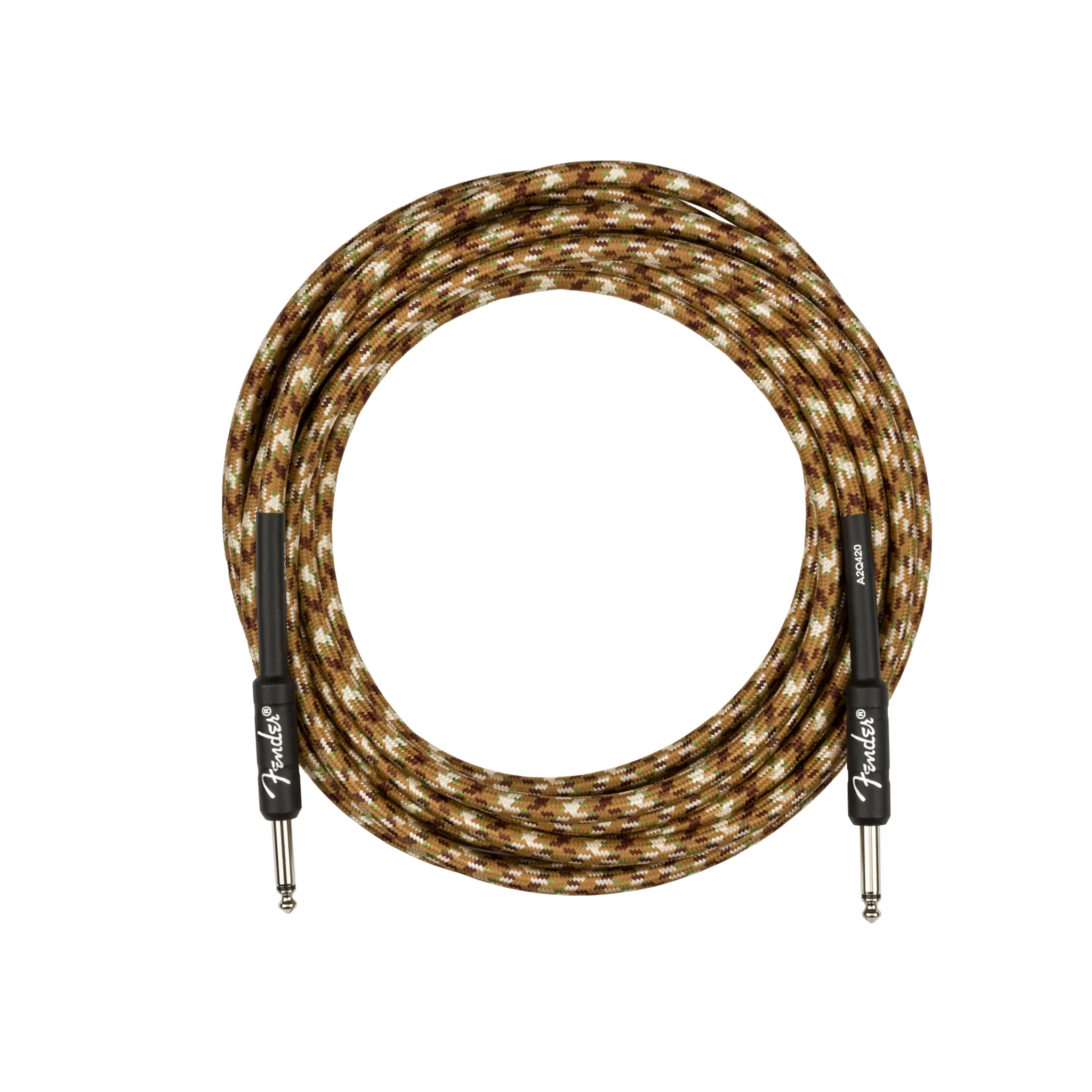 Fender Professional Series Instrument Cable, 18.6inch Straight/Straight, Desert Camo - Image 2