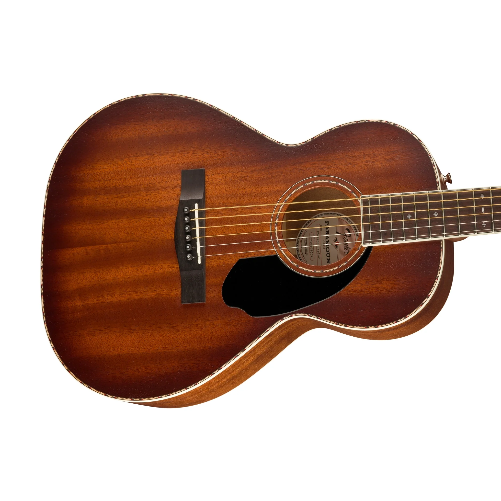 Fender PS-220E Parlour Electro Acoustic Guitar, Aged Cognac Burst - Image 6