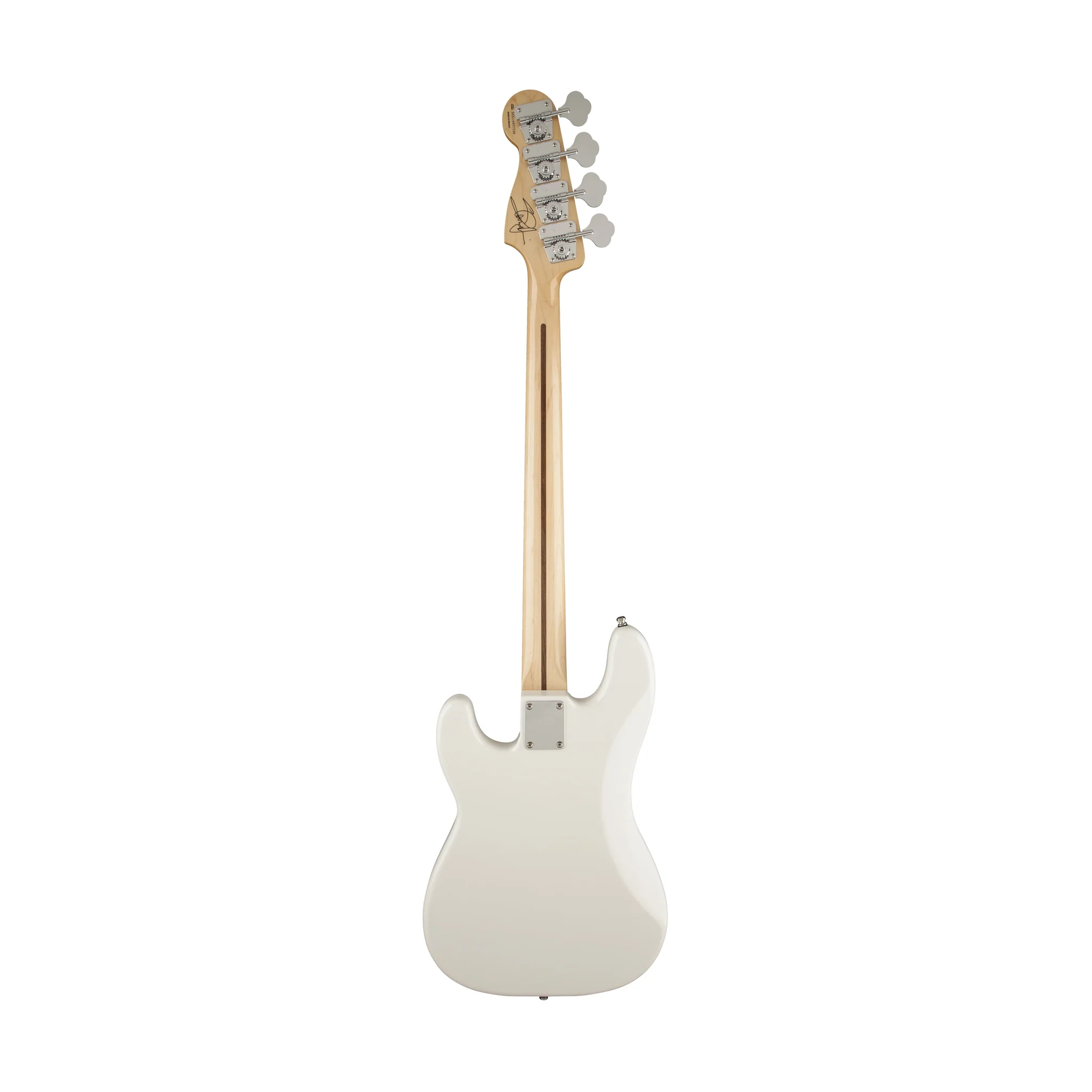Fender Steve Harris Signature Precision Bass Guitar, Maple FB, Olympic White w/Stripe - Image 2