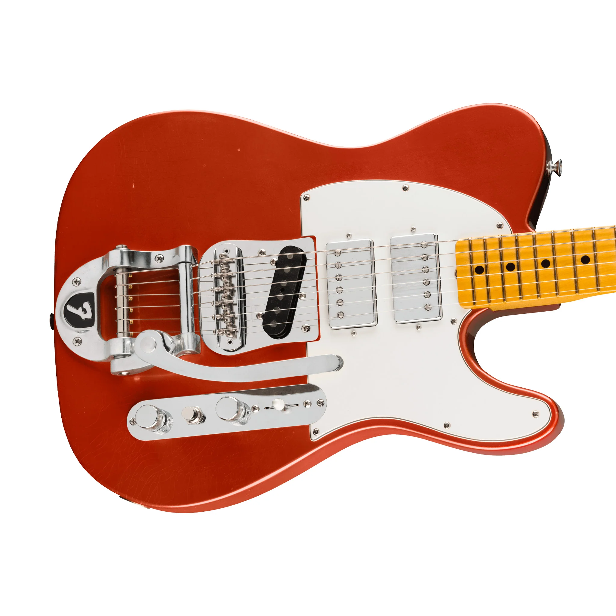Fender Stories Collection Mike Campbell Red Dog Telecaster Electric Guitar, Maple FB, Red Dog Red - Image 5
