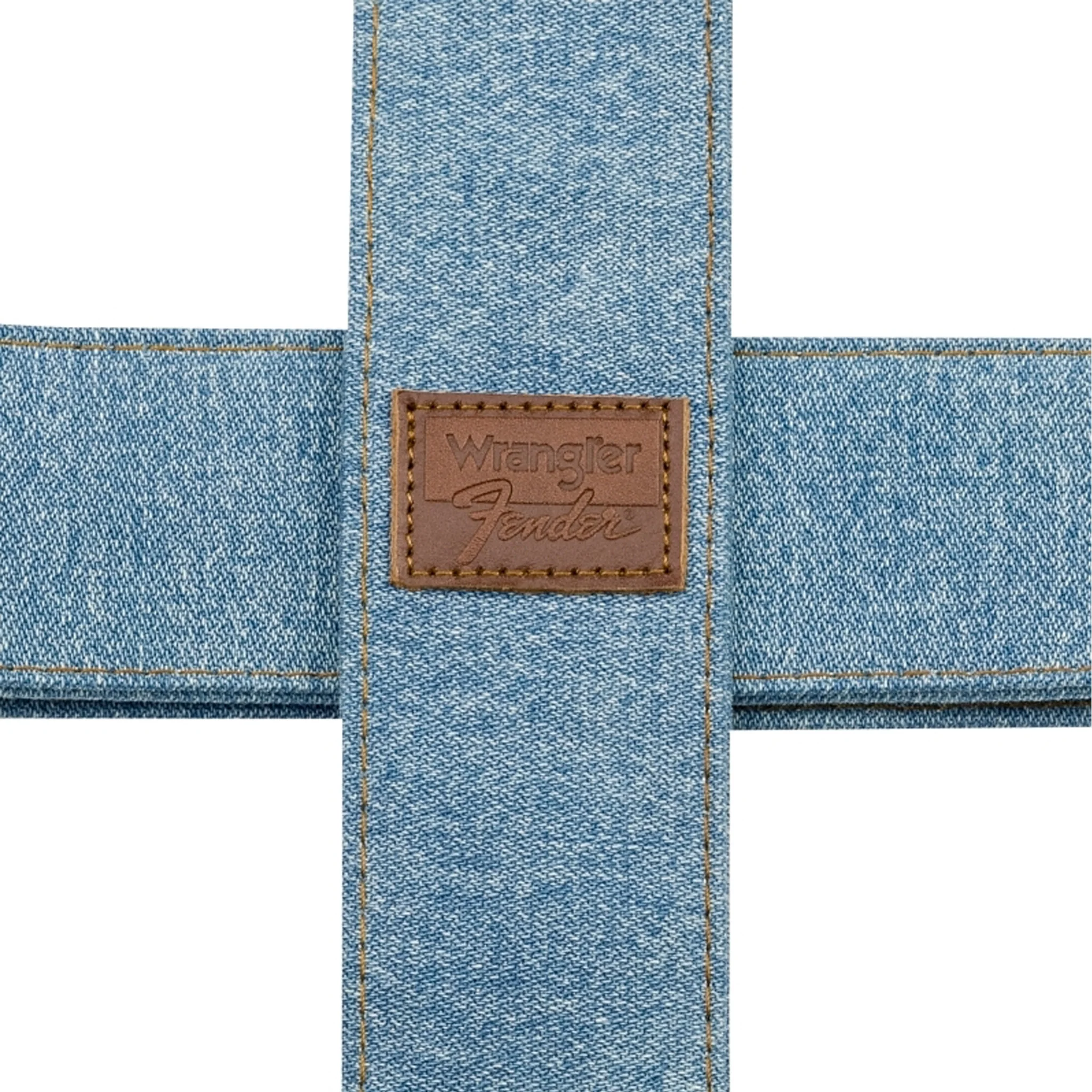 Fender X Wrangler Denim Guitar Straps, Light Indigo - Image 5