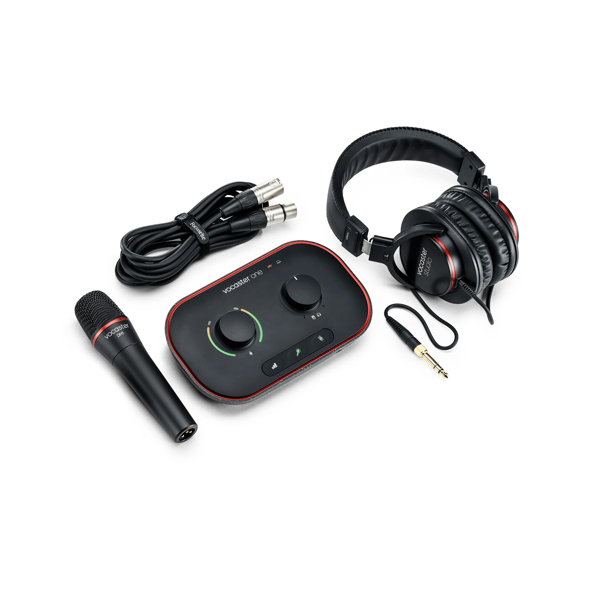Focusrite Vocaster One USB-C Studio Podcasting Audio Interface Bundle - Image 2