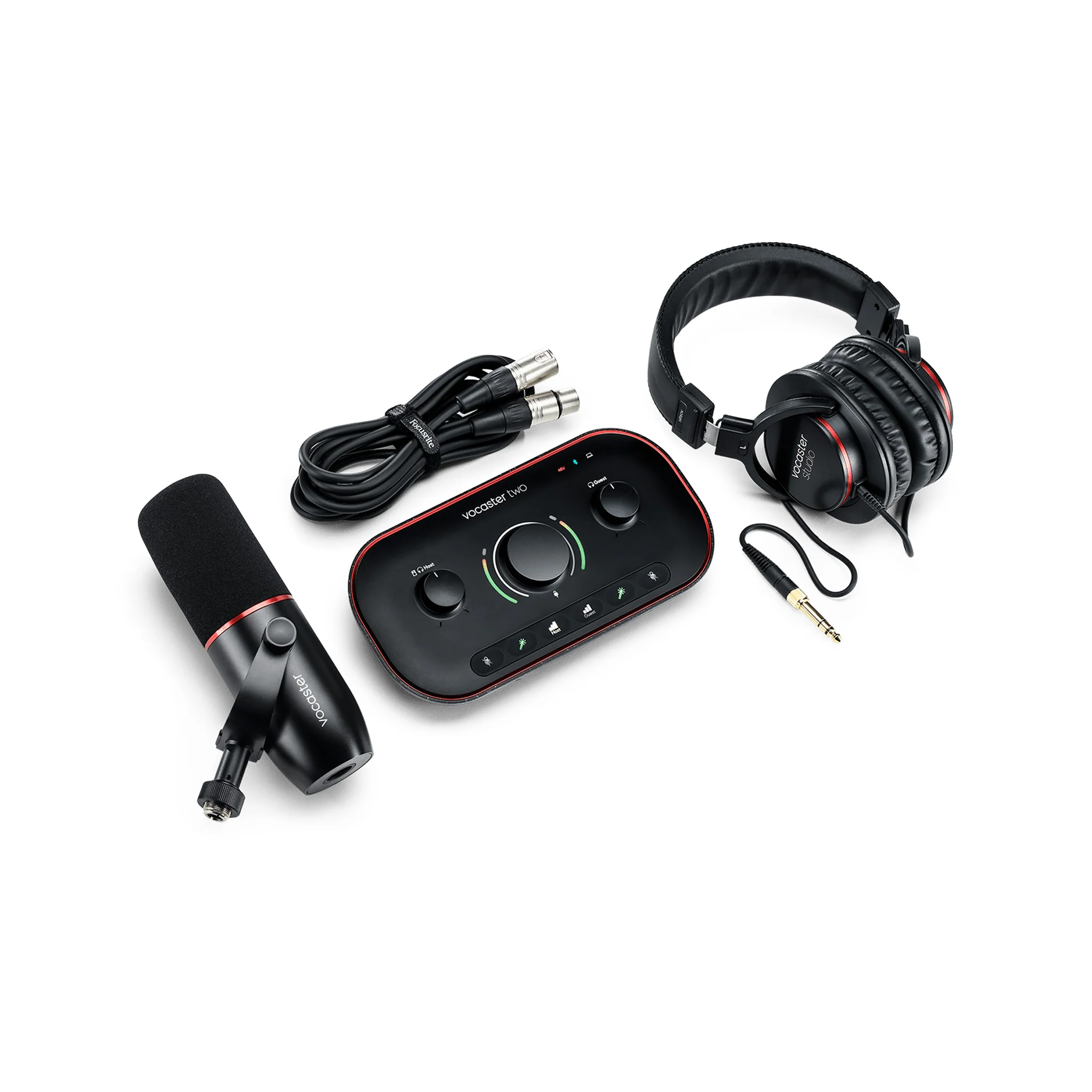 Focusrite Vocaster Two USB-C Studio Podcasting Audio Interface Bundle - Image 2
