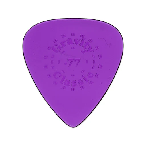 Gravity Classic Standard 0.77mm Guitar Pick, Polished Purple, Pack of 3