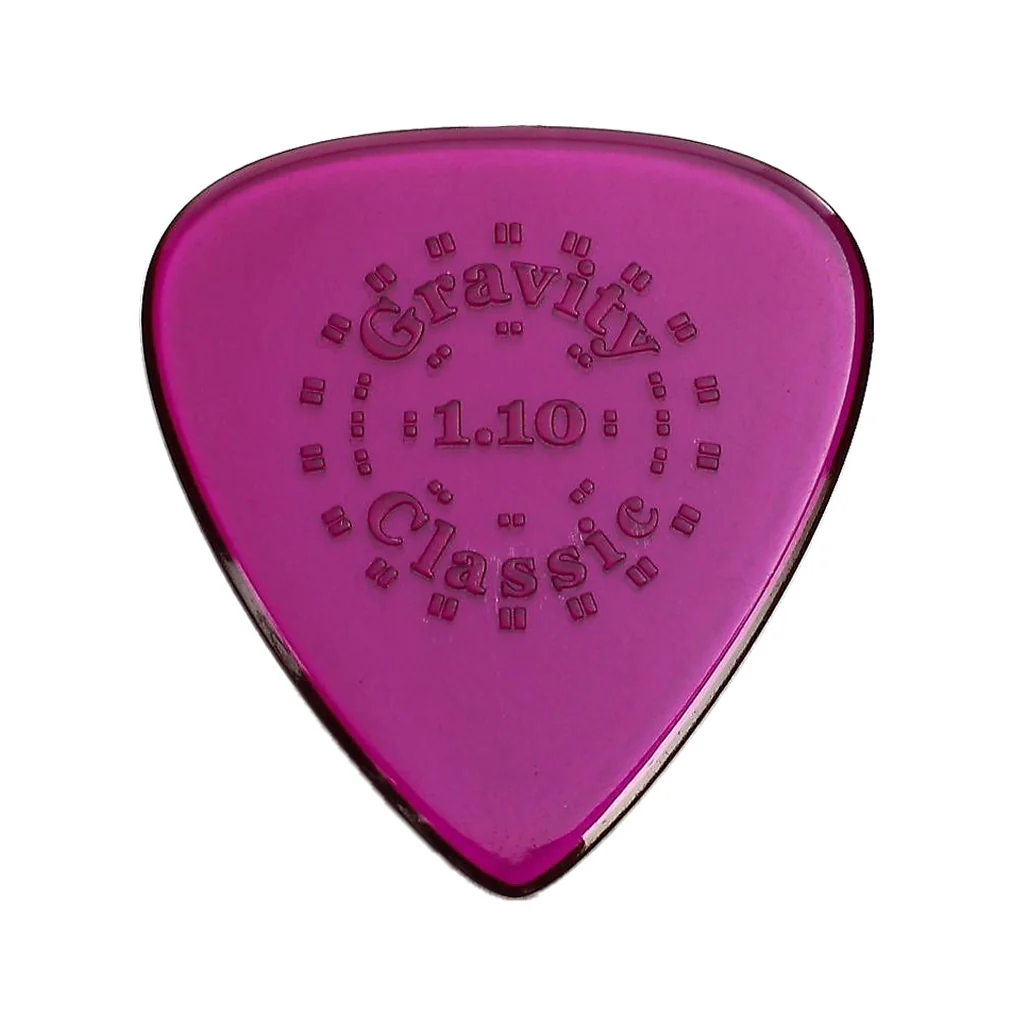 Gravity Classic Standard 1.1mm Guitar Pick, Polished Purple, Pack of 3