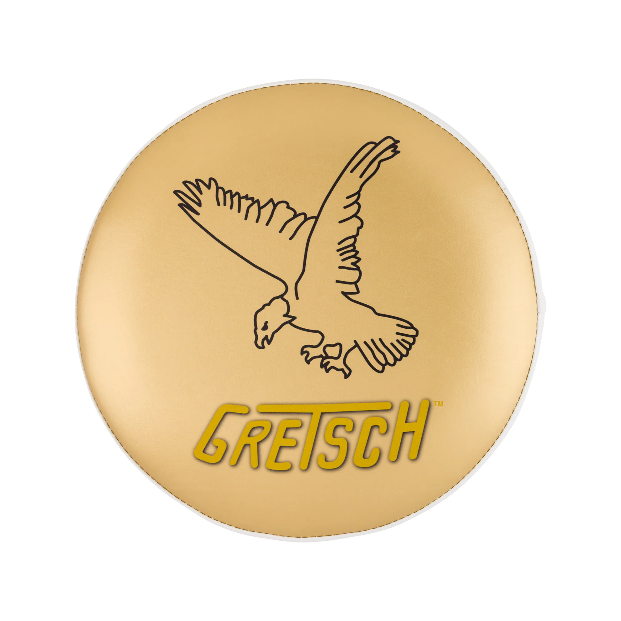 Gretsch 24Inch Falcon Barstool, White/Gold - Image 2